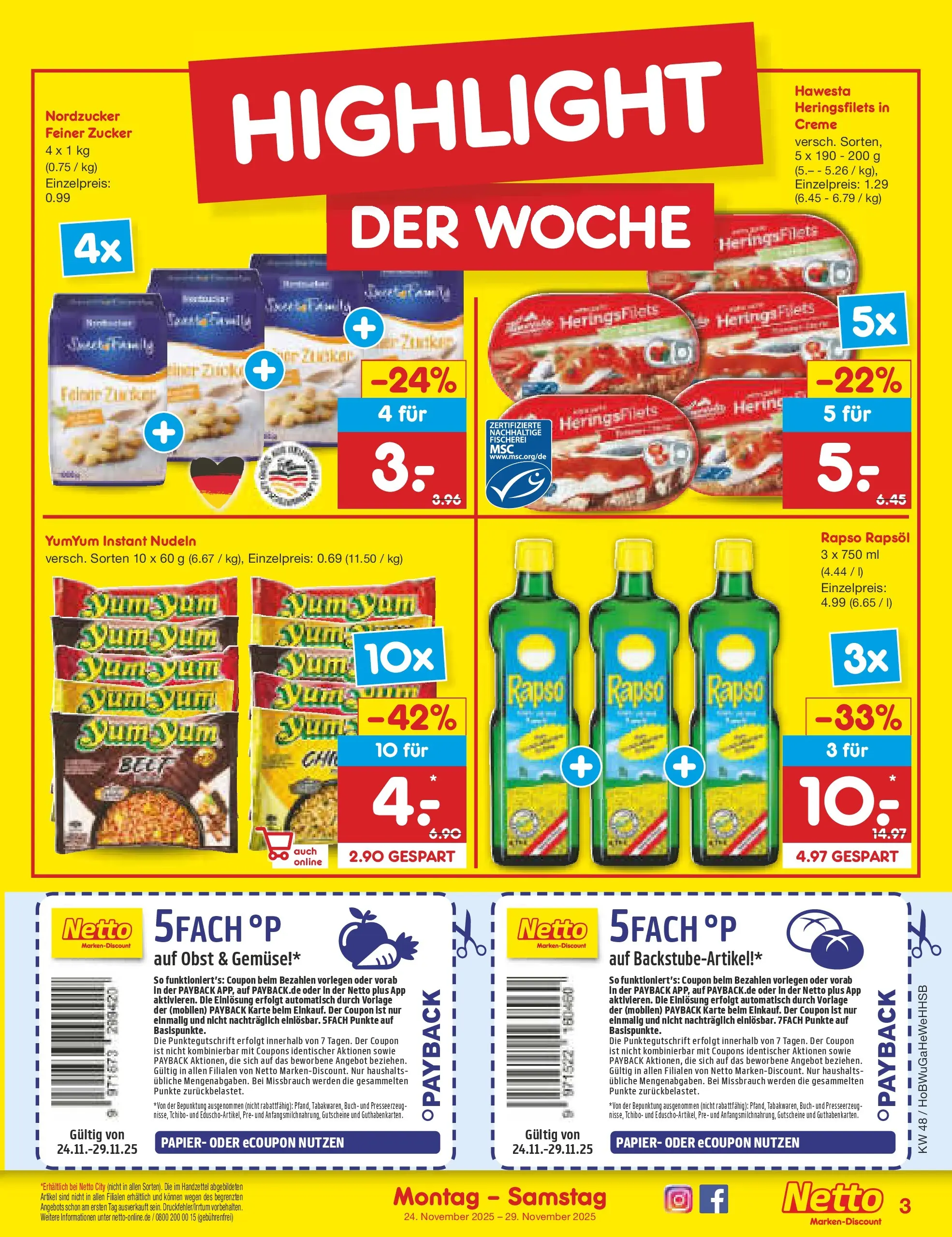 Netto Marken-Discount prospekt Hannover	 (ab 23.11.2025) » Angebote | Seite: 3