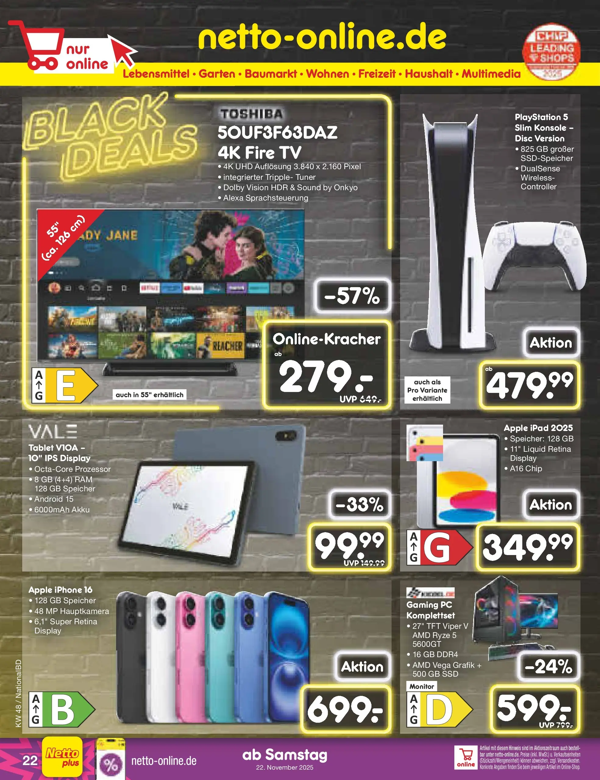 Netto Marken-Discount prospekt Augustusburg	 (ab 23.11.2025) » Angebote | Seite: 26 | Produkte: Playstation, Ipad, Iphone, TV