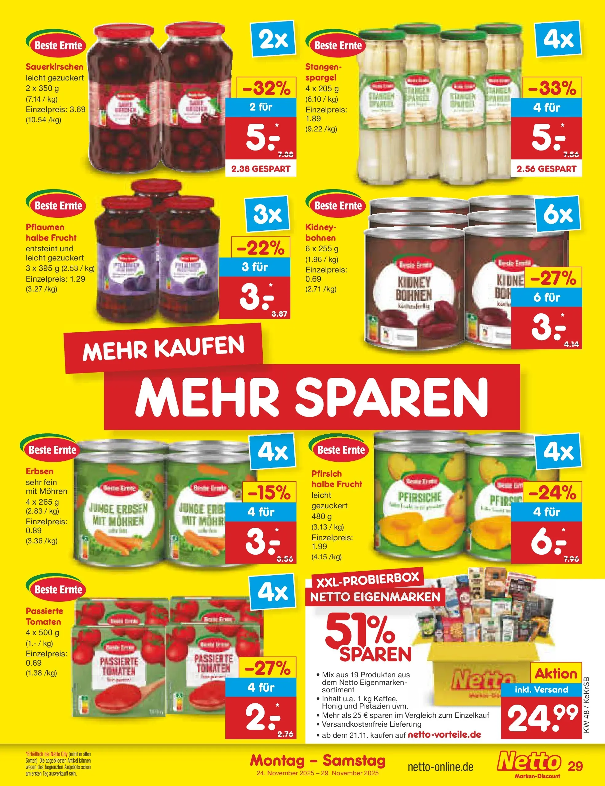 Netto Marken-Discount prospekt Kruft	 (ab 23.11.2025) » Angebote | Seite: 35 | Produkte: Pflaumen, Tomaten, Mohren, Pfirsich