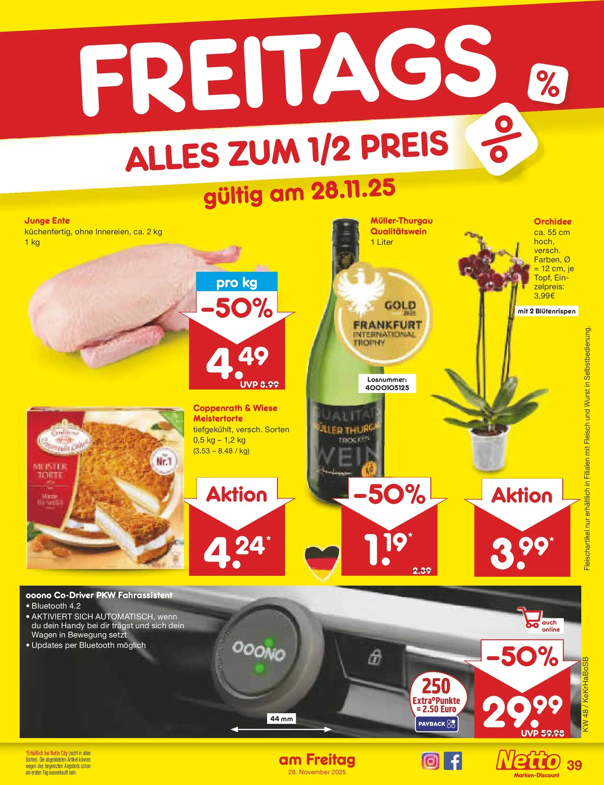 Netto Marken-Discount prospekt Wuppertal	 (ab 23.11.2025) » Angebote | Seite: 45 | Produkte: Orchidee, Wurst, Fleisch, Ente