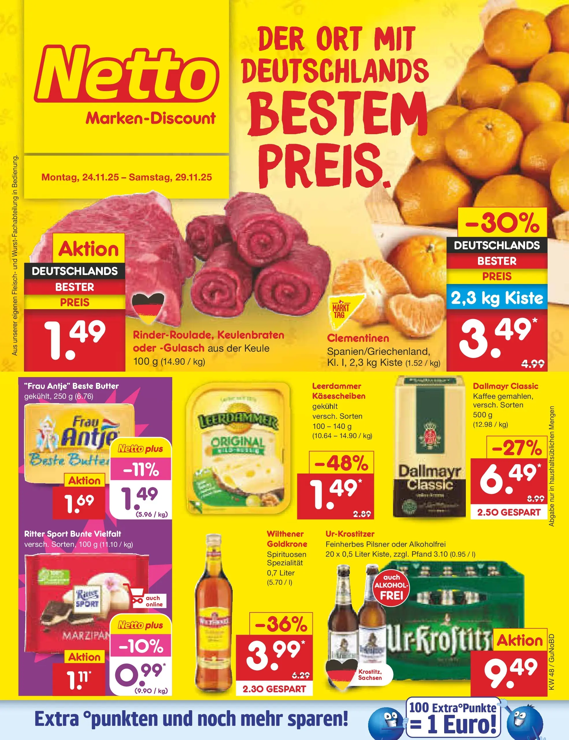 Netto Marken-Discount prospekt Augustusburg	 (ab 23.11.2025) » Angebote | Seite: 1 | Produkte: Wilthener, Kaffee, Ritter sport, Dallmayr
