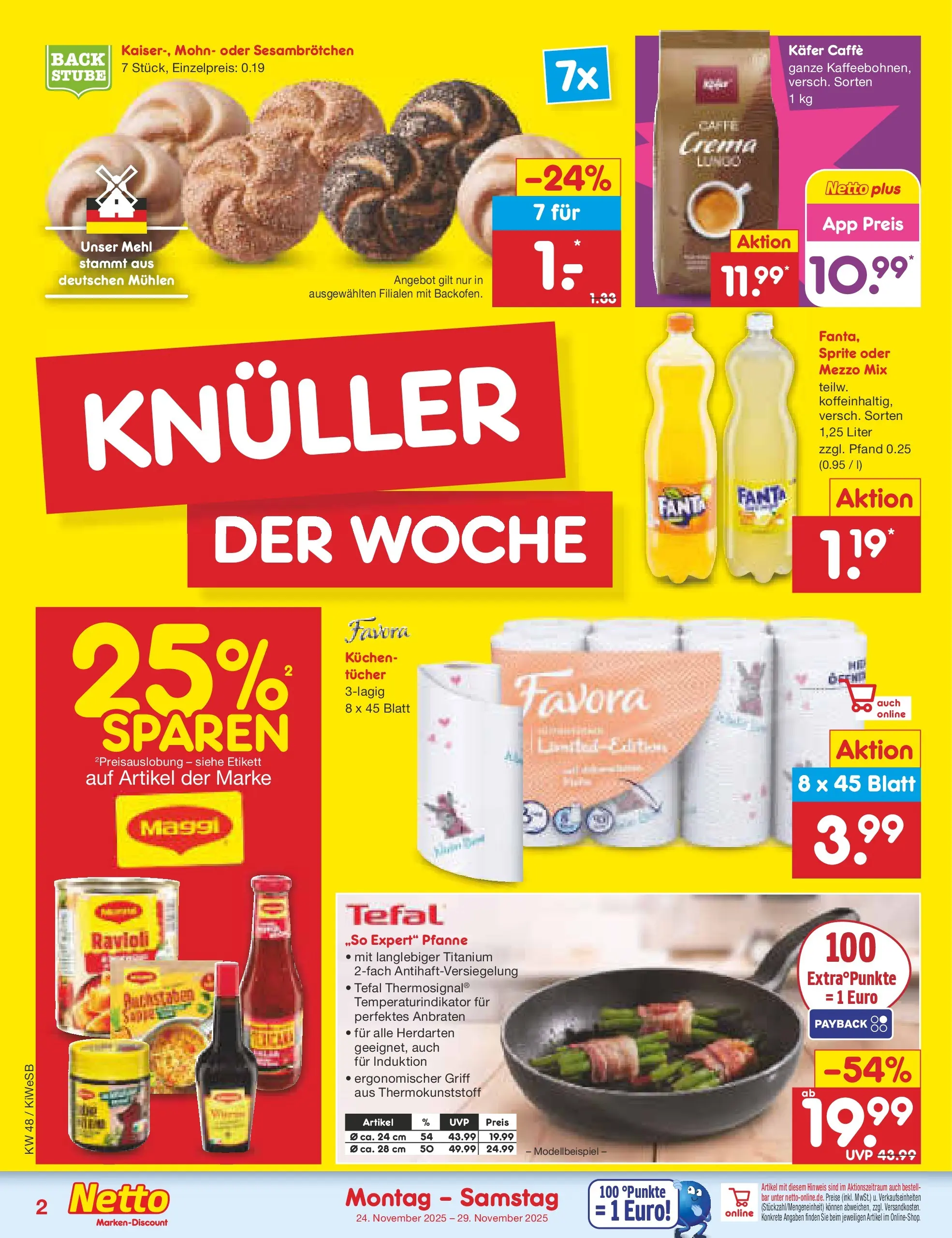 Netto Marken-Discount prospekt Bad Friedrichshall	 (ab 24.11.2025) » Angebote | Seite: 2 | Produkte: Mezzo mix, Fanta, Mehl, Maggi