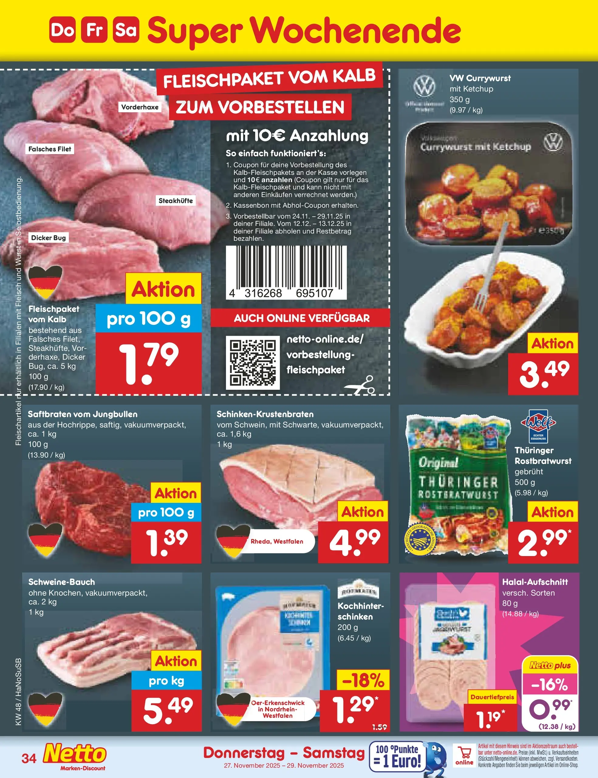 Netto Marken-Discount prospekt Wuppertal	 (ab 23.11.2025) » Angebote | Seite: 40 | Produkte: Wurst, Schinken, Ketchup, Fleisch