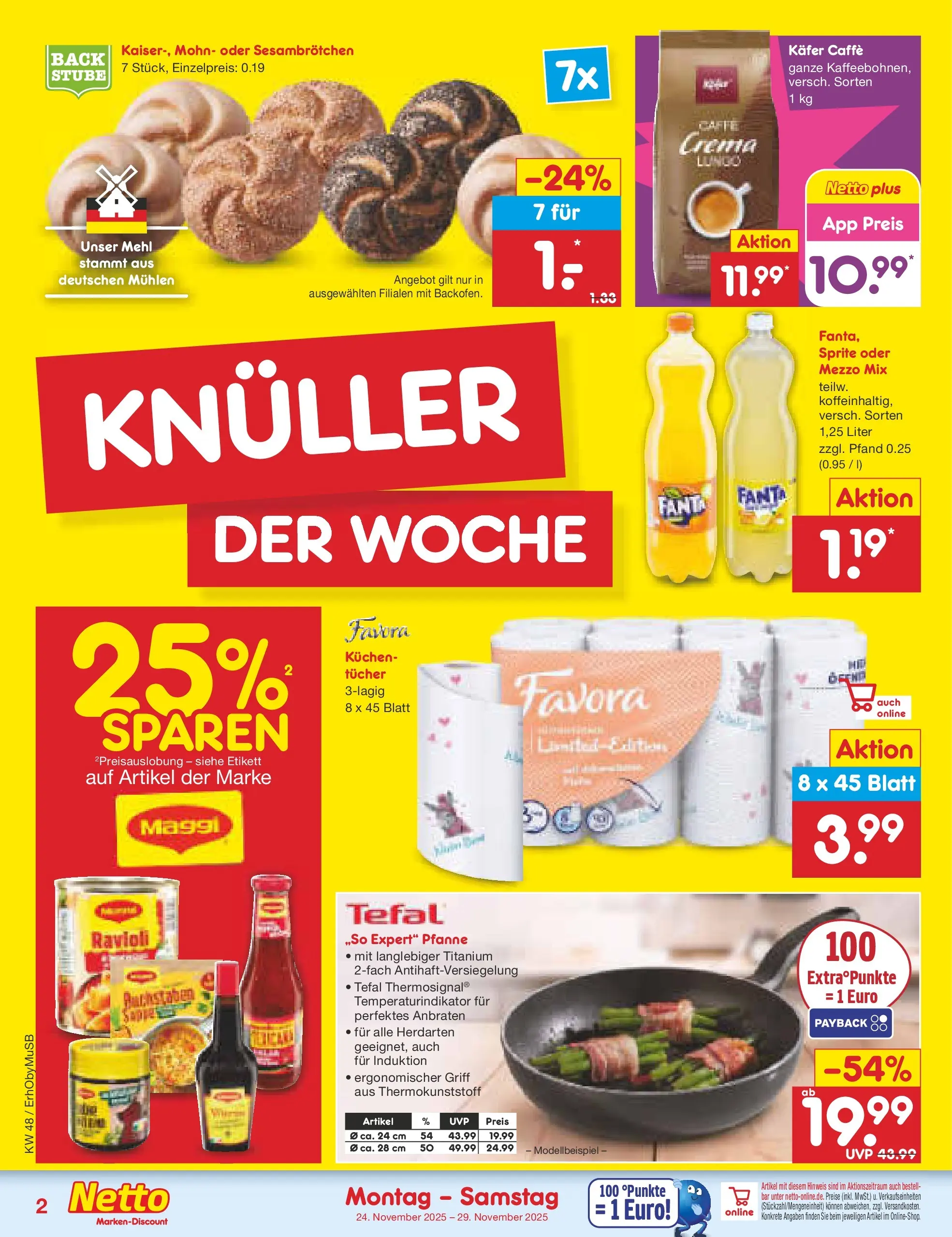 Netto Marken-Discount prospekt München	 (ab 23.11.2025) » Angebote | Seite: 2 | Produkte: Fanta, Mehl, Maggi, Kuchen