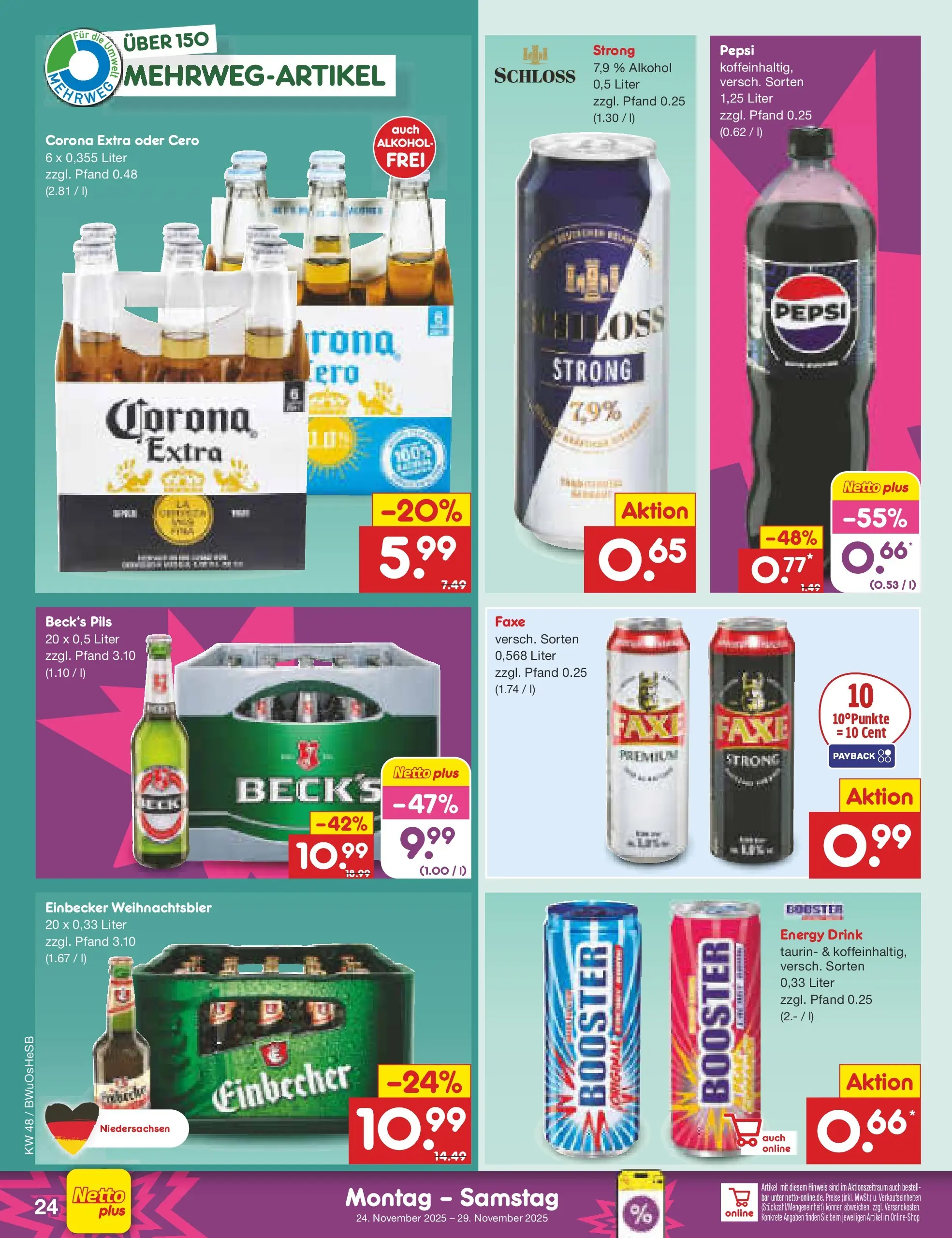 Netto Marken-Discount prospekt Witzenhausen	 (ab 23.11.2025) » Angebote | Seite: 26 | Produkte: Energy, Pils, Pepsi