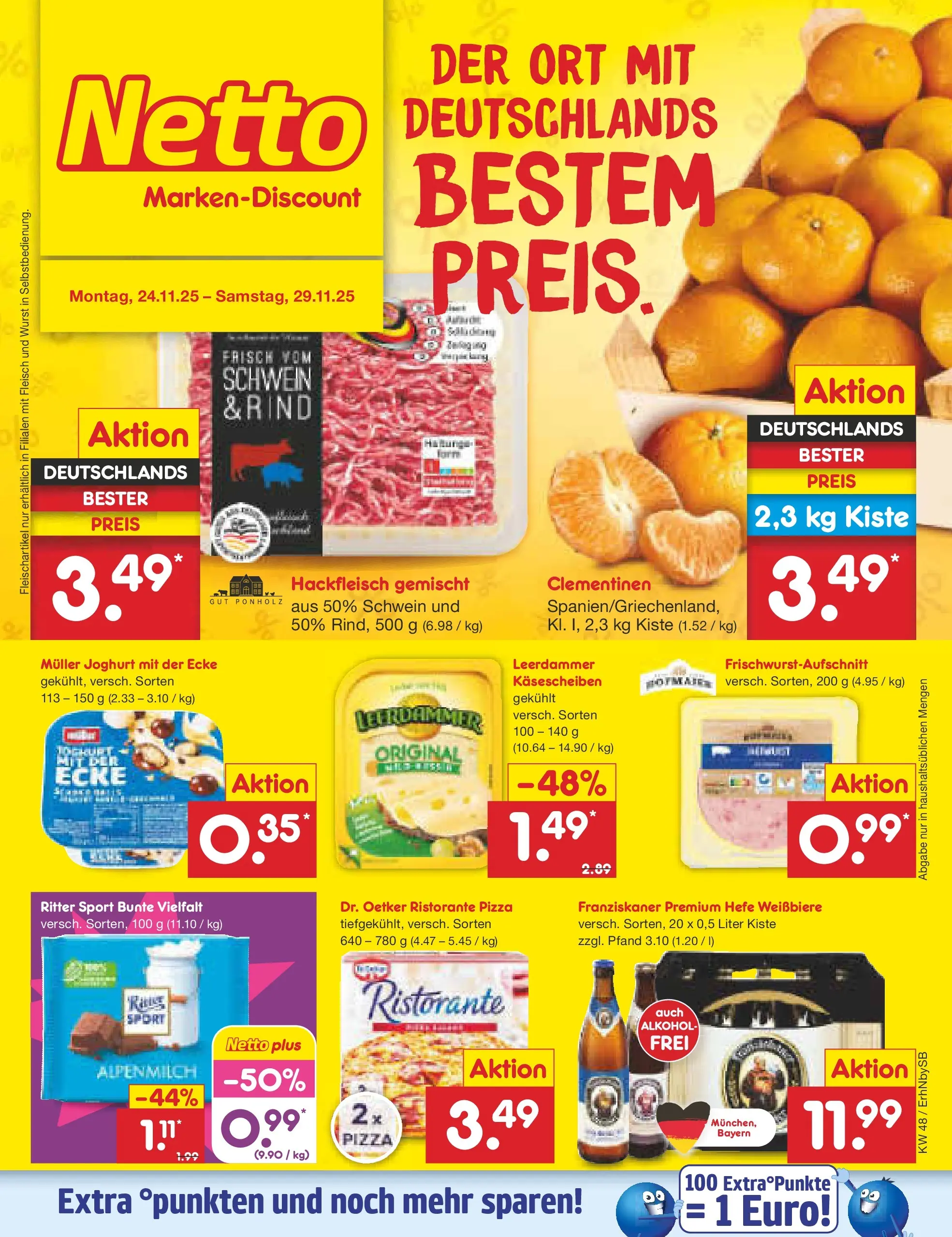 Netto Marken-Discount prospekt Metten	 (ab 24.11.2025) » Angebote | Seite: 1 | Produkte: Ristorante, Wurst, Fleisch, Hackfleisch