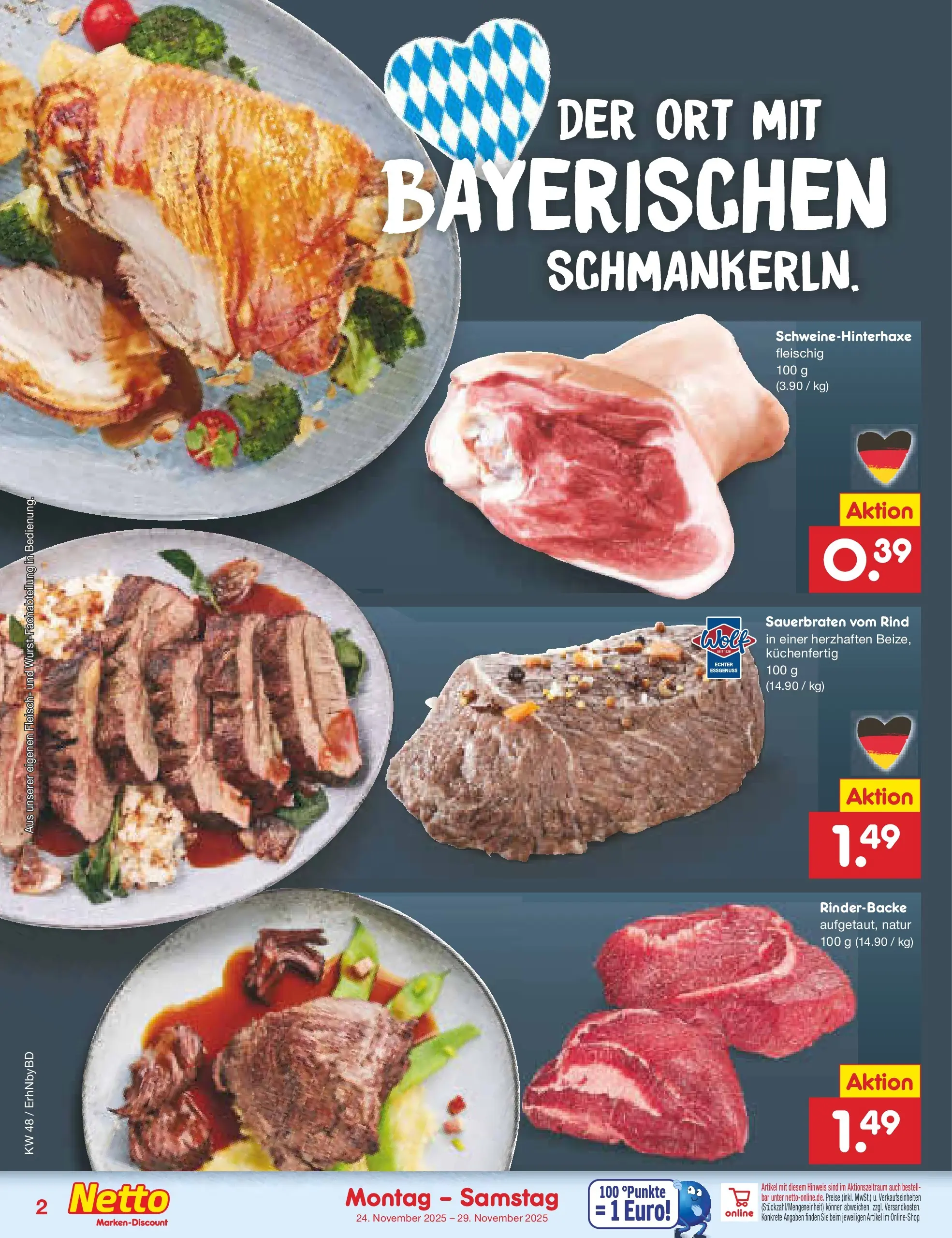 Netto Marken-Discount prospekt Ergolding	 (ab 24.11.2025) » Angebote | Seite: 24 | Produkte: Fleisch
