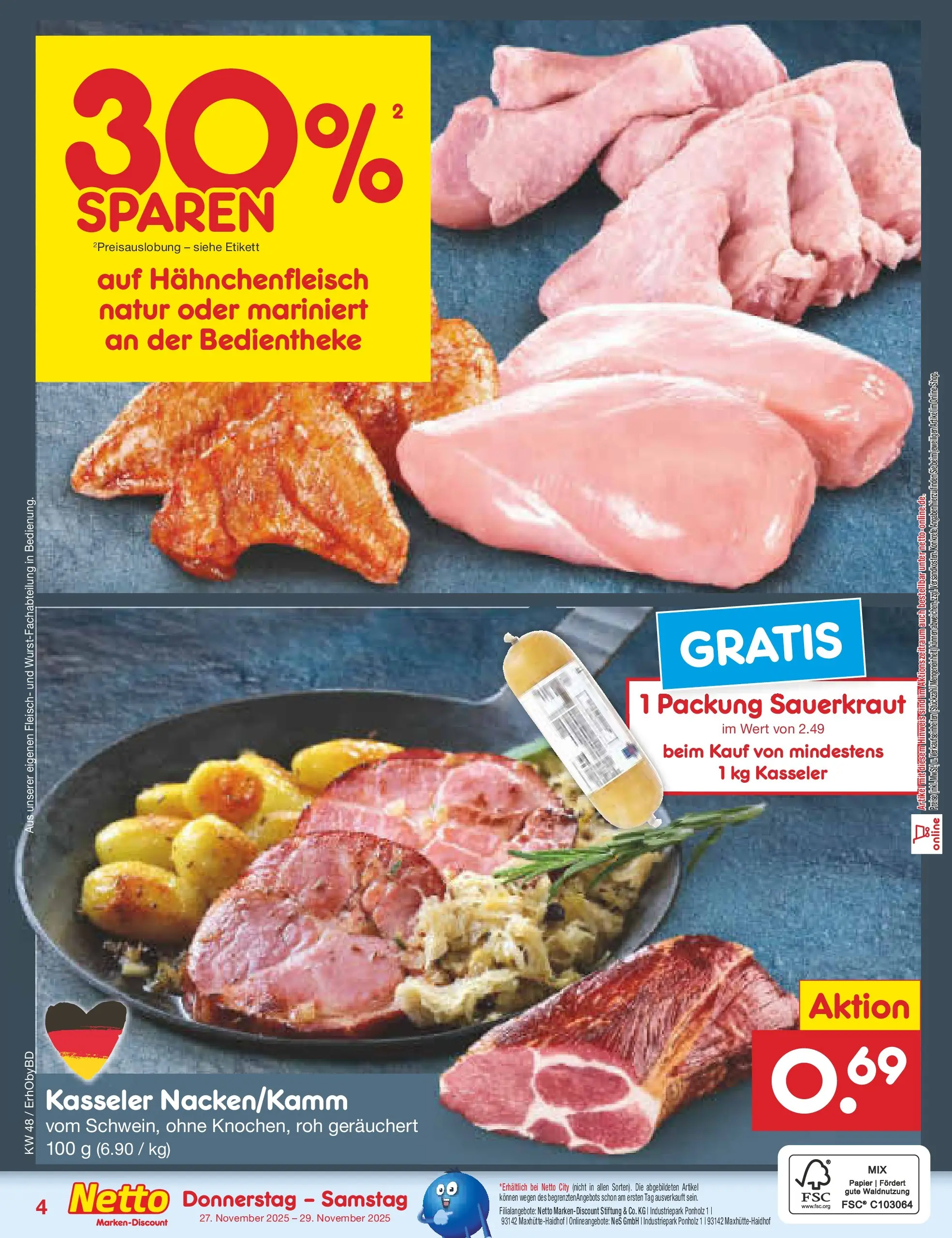 Netto Marken-Discount prospekt Velden	 (ab 24.11.2025) » Angebote | Seite: 23 | Produkte: Fleisch