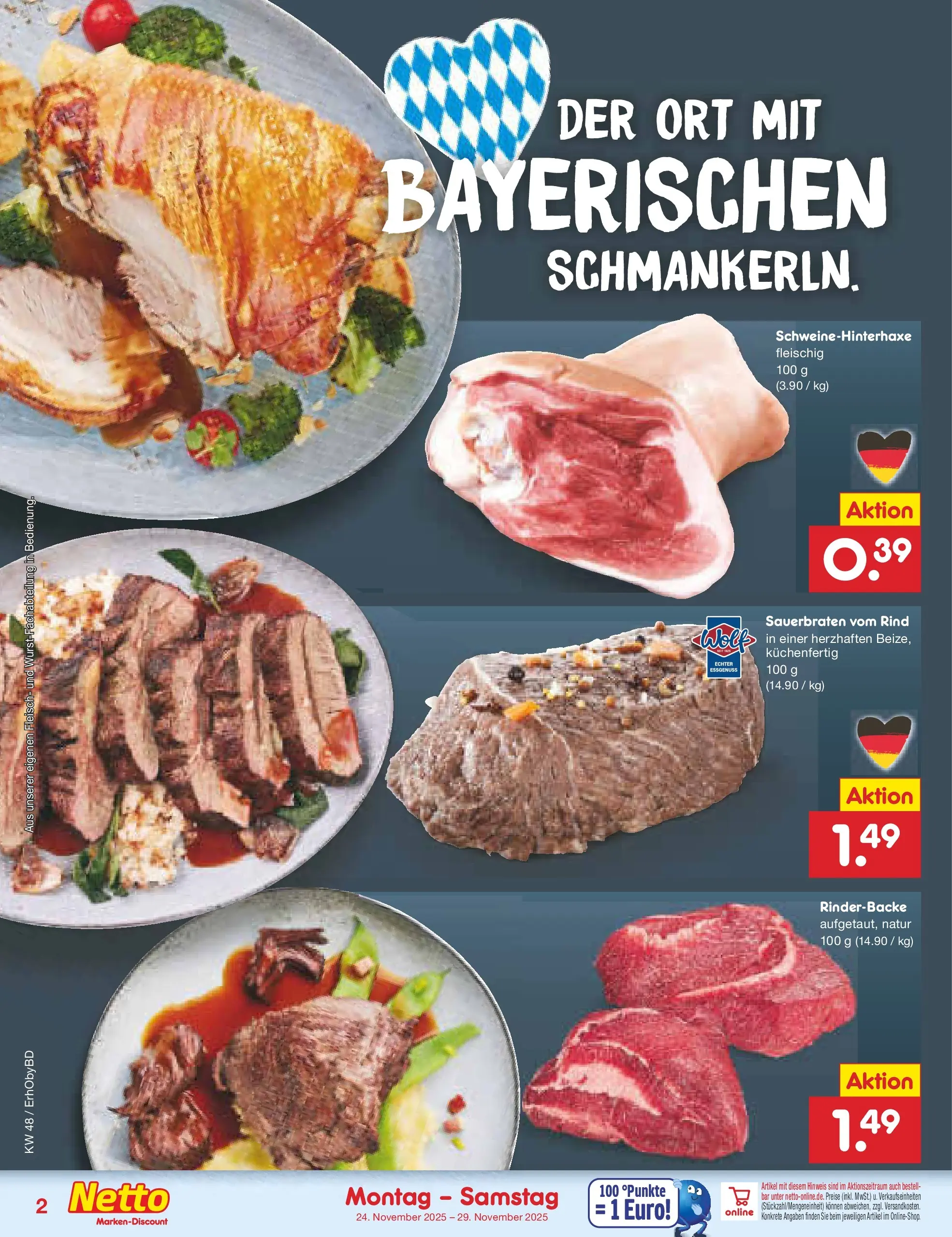 Netto Marken-Discount prospekt Velden	 (ab 24.11.2025) » Angebote | Seite: 24 | Produkte: Fleisch