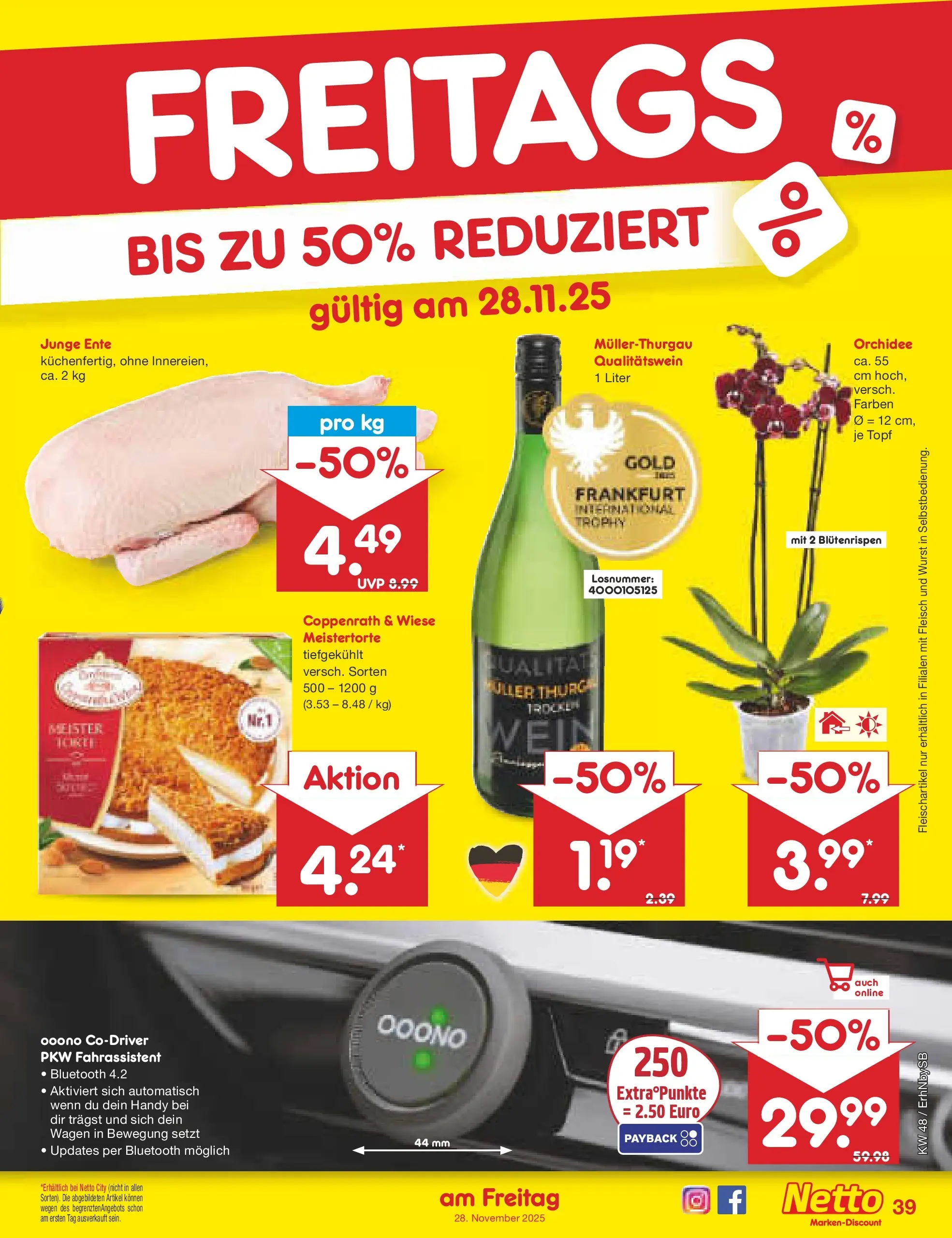 Netto Marken-Discount prospekt Metten	 (ab 24.11.2025) » Angebote | Seite: 47 | Produkte: Wurst, Wein, Fleisch, Ente