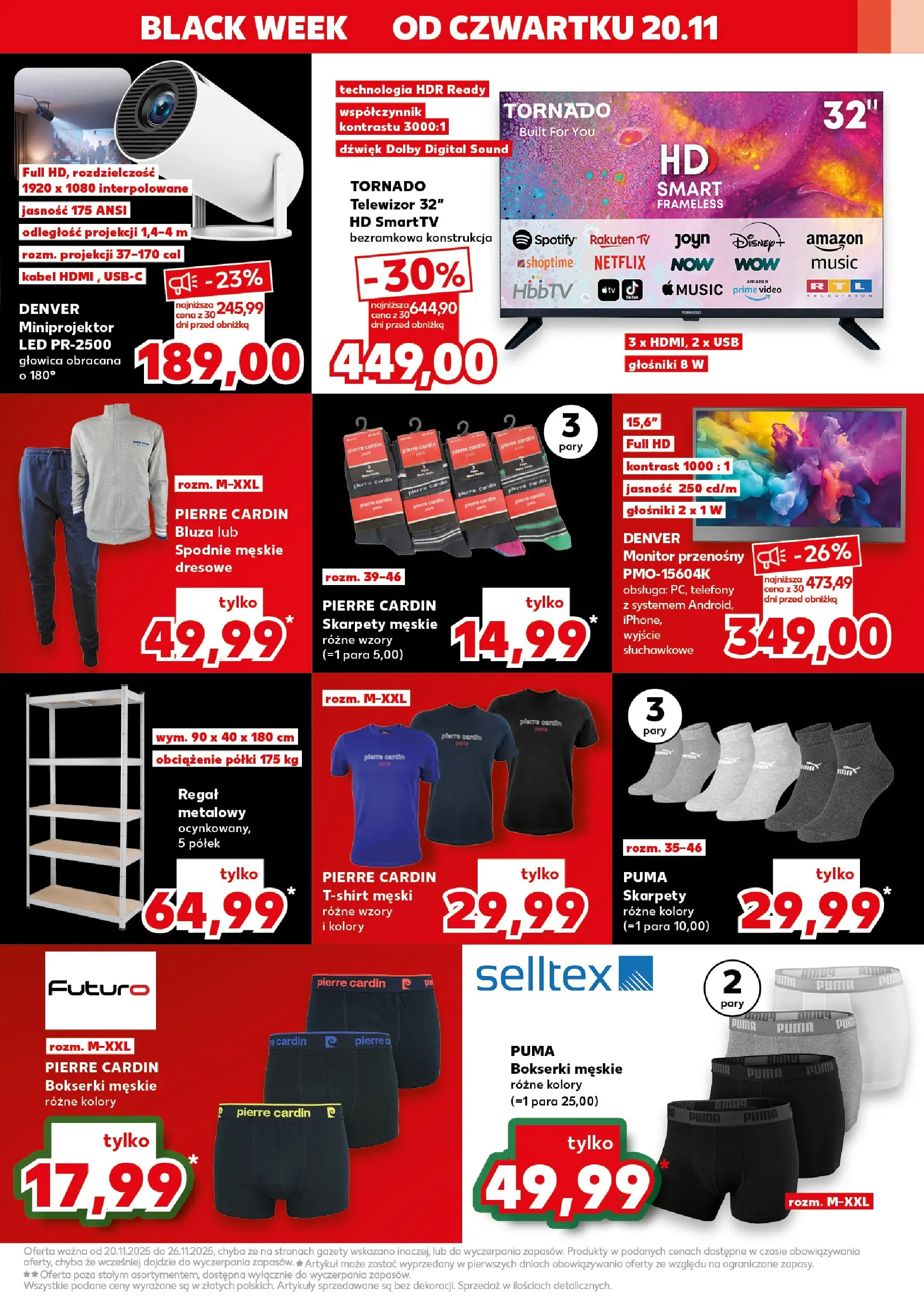 Kaufland gazetka (20.11.2025) od jutra ✳️ BLACK FRIDAY | Strona: 7 | Produkty: Bokserki, Kabel, USB, Skarpety męskie