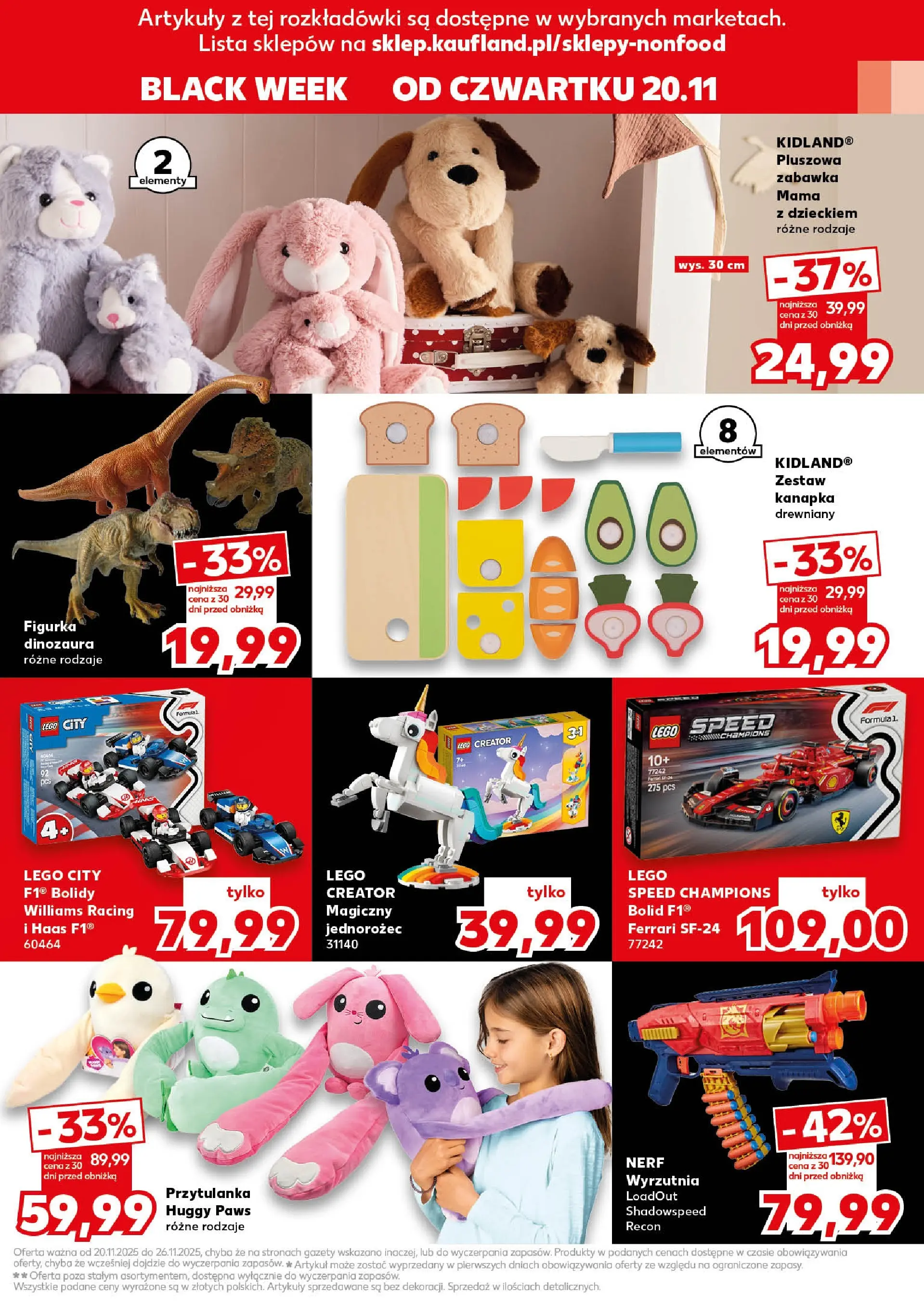 Kaufland gazetka (20.11.2025) od jutra ✳️ BLACK FRIDAY | Strona: 9 | Produkty: Jednorożec, Wyrzutnia, Lego