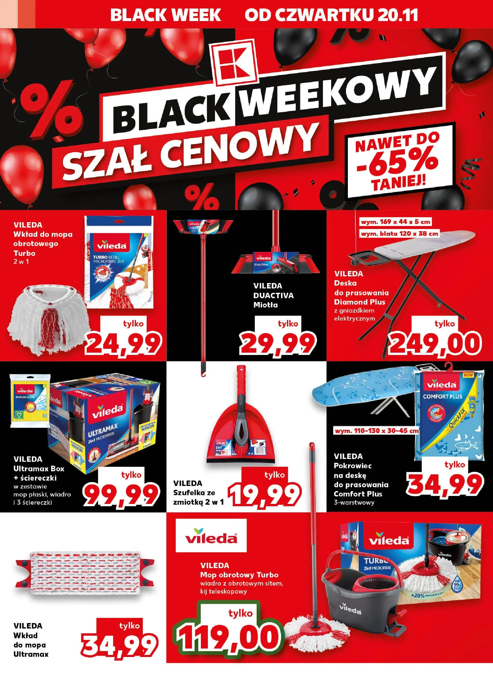 Kaufland gazetka (20.11.2025) od jutra ✳️ BLACK FRIDAY | Strona: 10 | Produkty: Szal, Mop obrotowy, Vileda