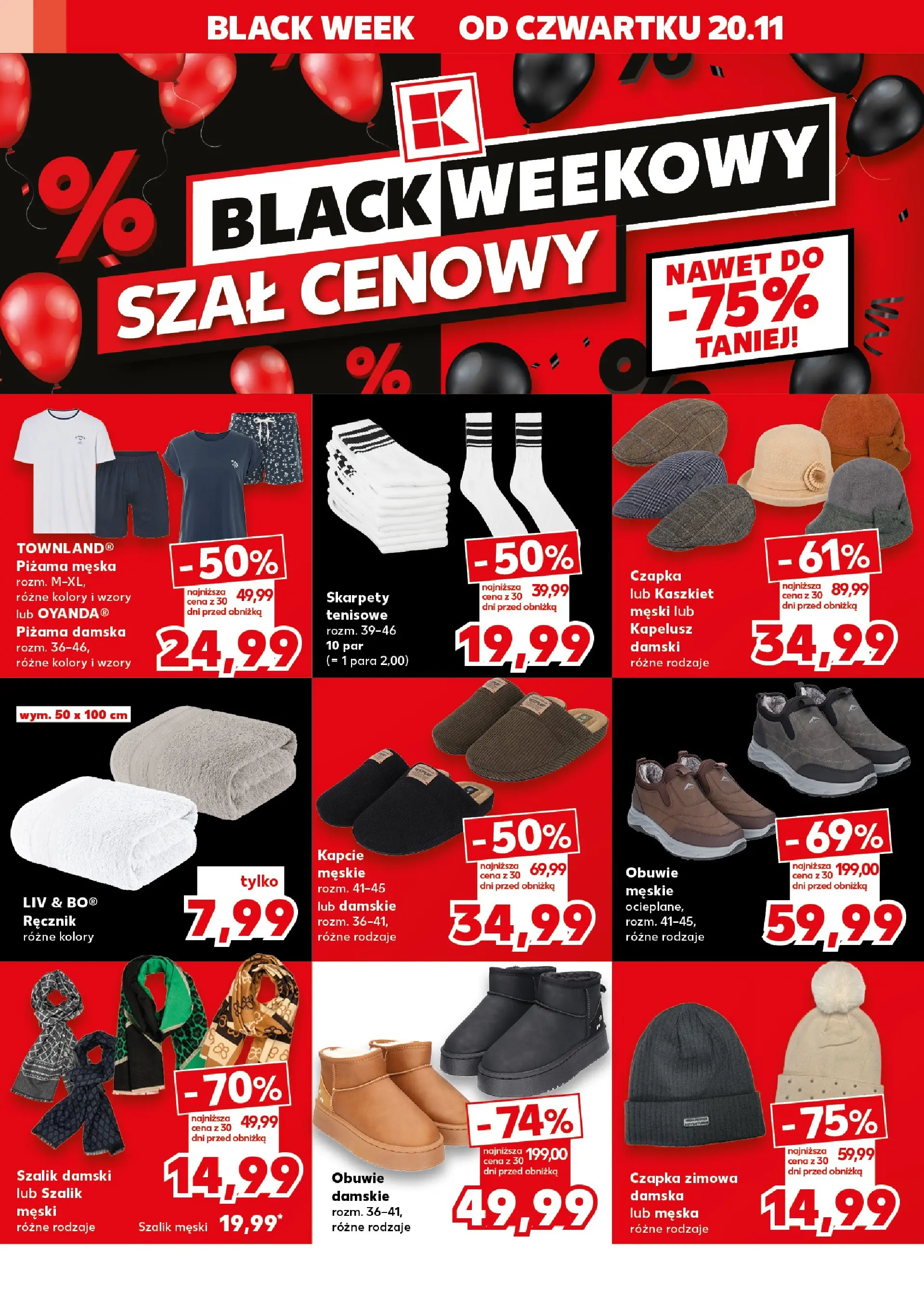 Kaufland gazetka (20.11.2025) od jutra ✳️ BLACK FRIDAY | Strona: 12 | Produkty: Piżama, Szalik, Kapelusz, Czapka