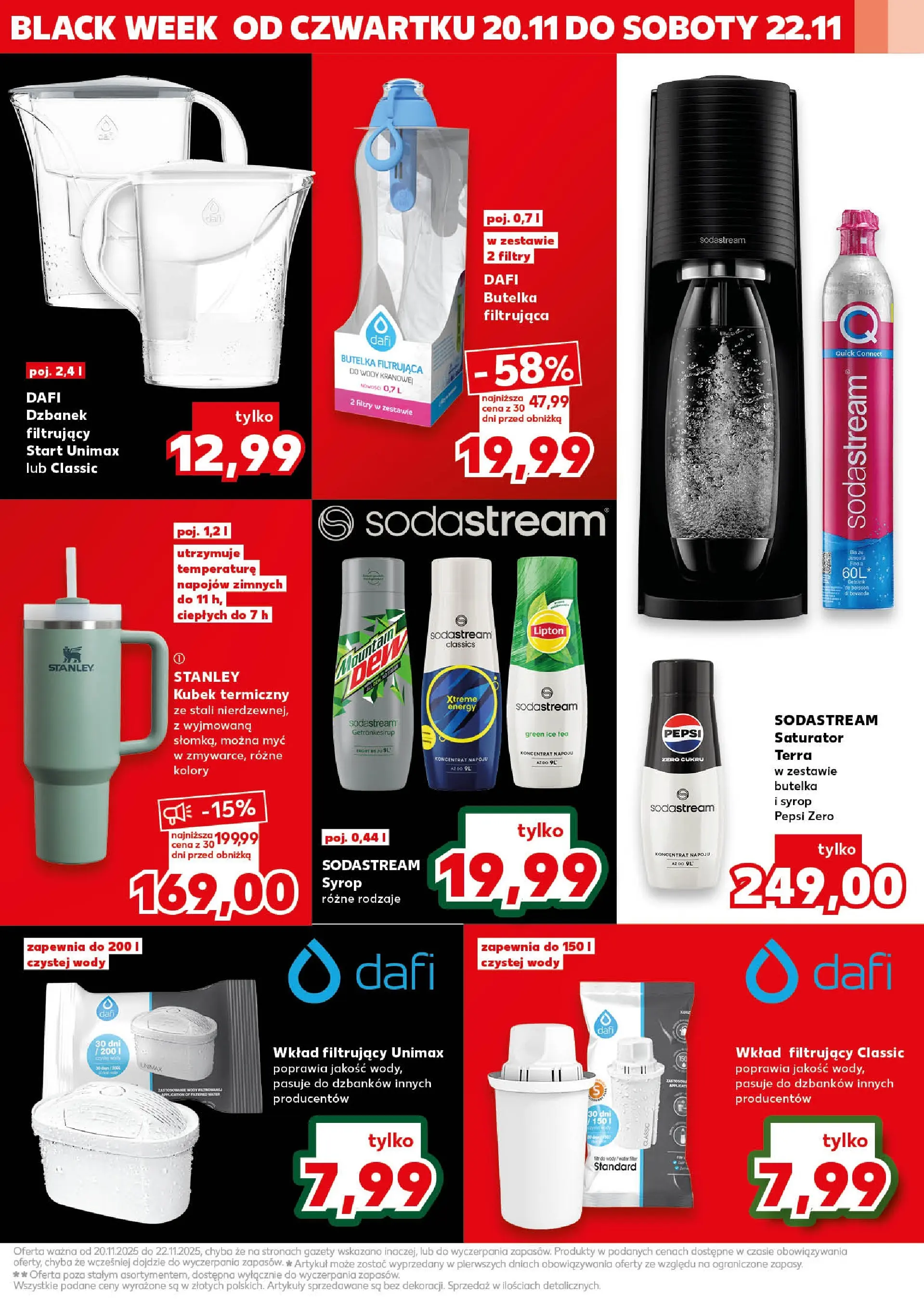 Kaufland gazetka (20.11.2025) od jutra ✳️ BLACK FRIDAY | Strona: 15 | Produkty: Syrop, Dzbanek, Ice Tea, Pepsi