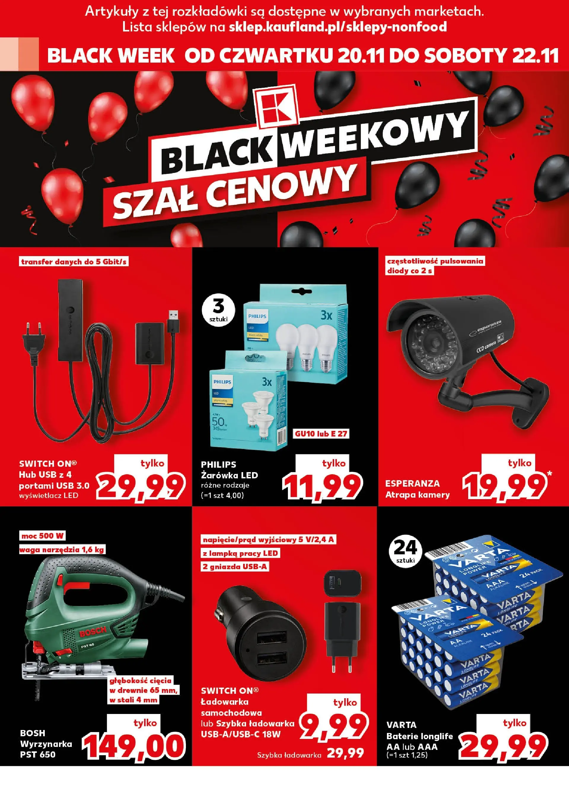 Kaufland gazetka (20.11.2025) od jutra ✳️ BLACK FRIDAY | Strona: 16 | Produkty: Ładowarka, USB, Waga, Baterie