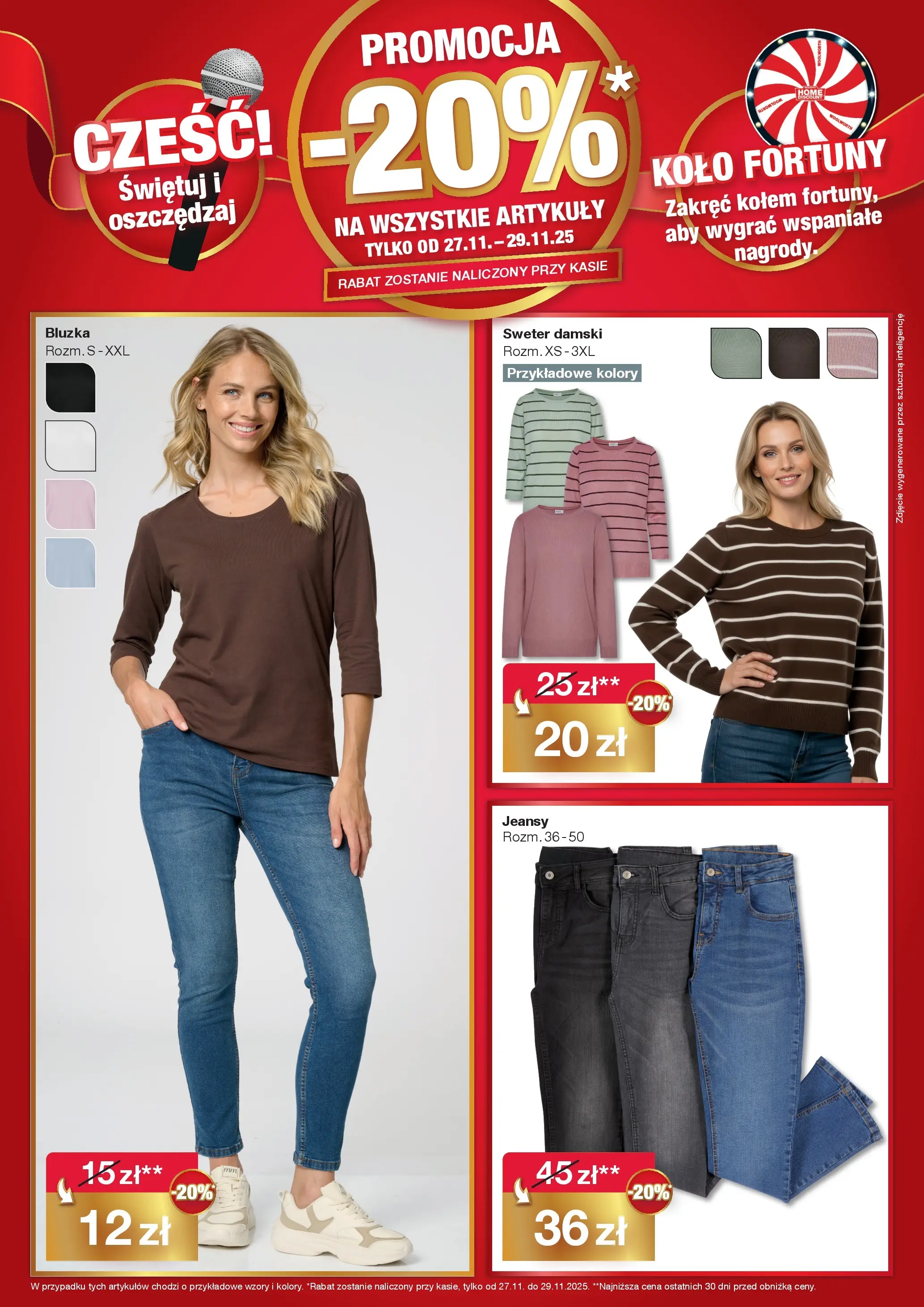 Woolworth Gazetka - Już w Tarnowskie Gory od (27.11.2025 - 29.11.2025) | Strona: 2 | Produkty: Bluzka, Sweter