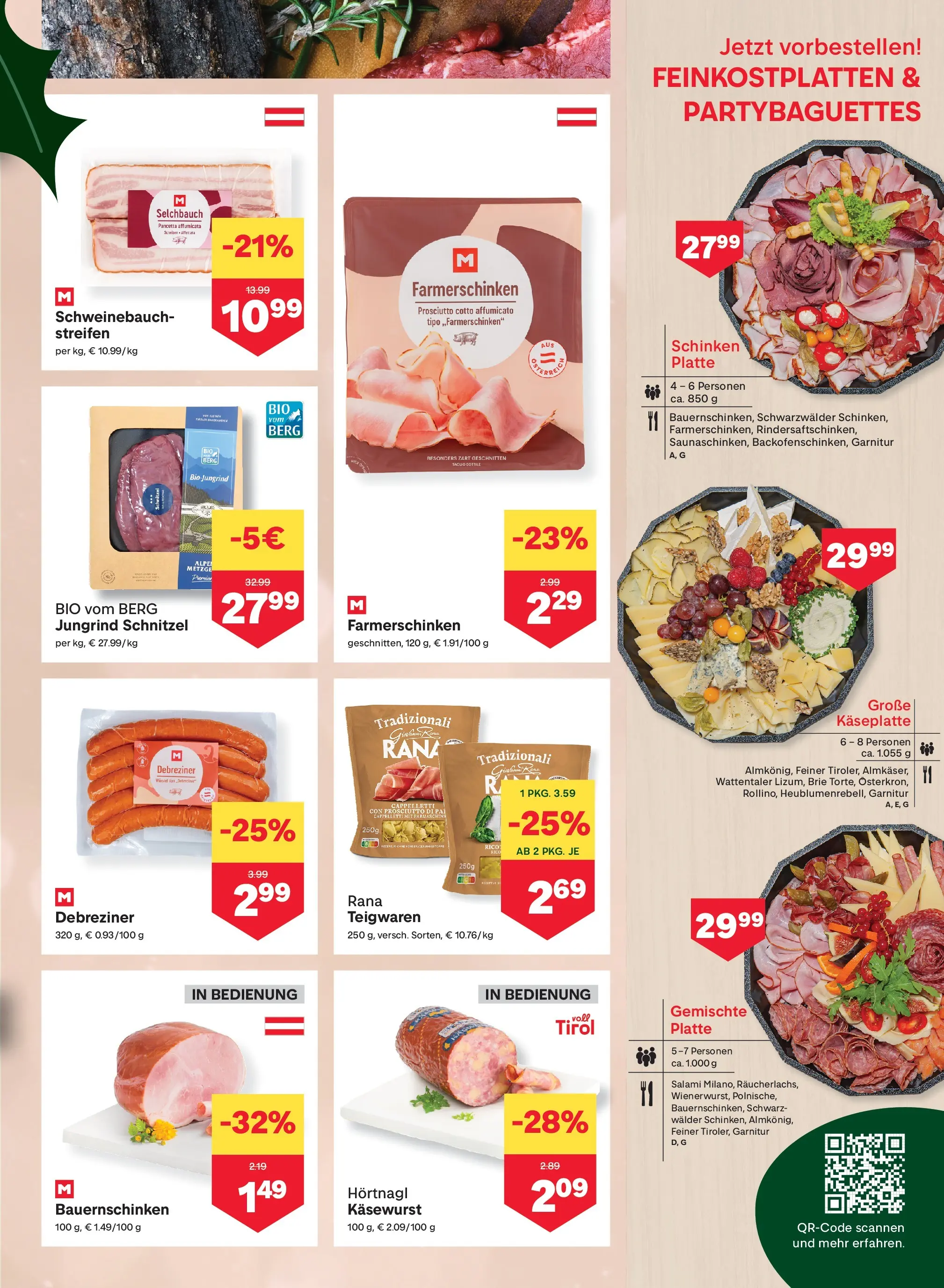 MPREIS Pfunds von 27.11.2025 - Aktuelle Angebote | Seite: 3 | Produkte: Salami, Schinken