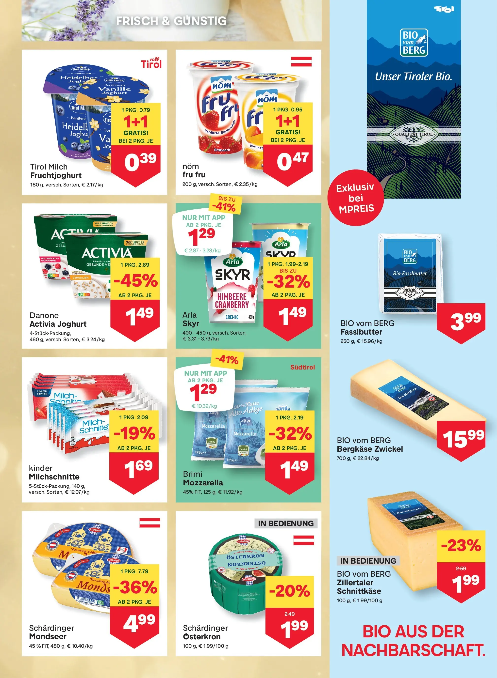 MPREIS Pfunds von 27.11.2025 - Aktuelle Angebote | Seite: 5 | Produkte: Himbeere, Milch, Joghurt