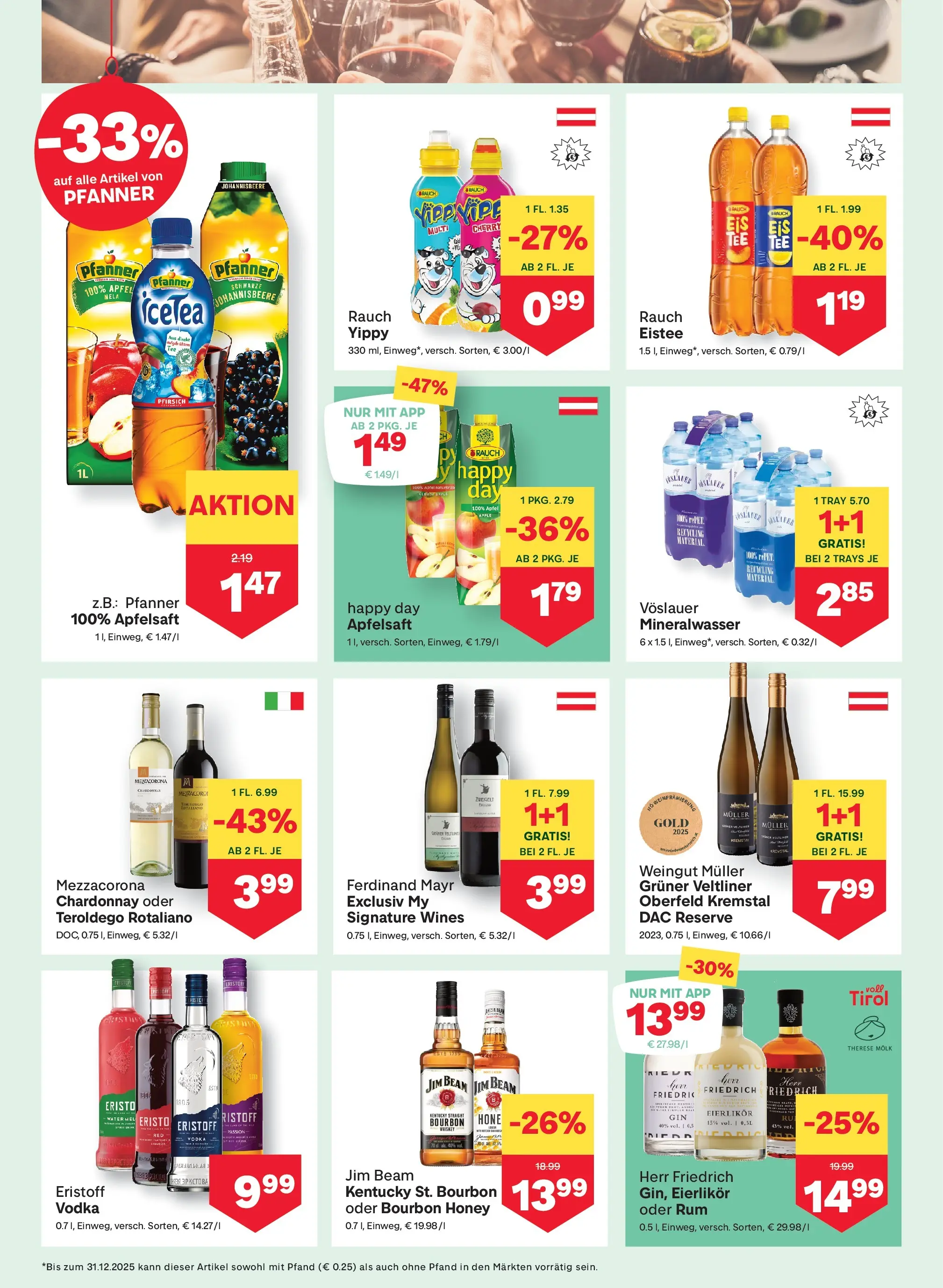 MPREIS Pfunds von 27.11.2025 - Aktuelle Angebote | Seite: 10 | Produkte: Pfirsich, Planche de surf, Äpfel, Bourbon