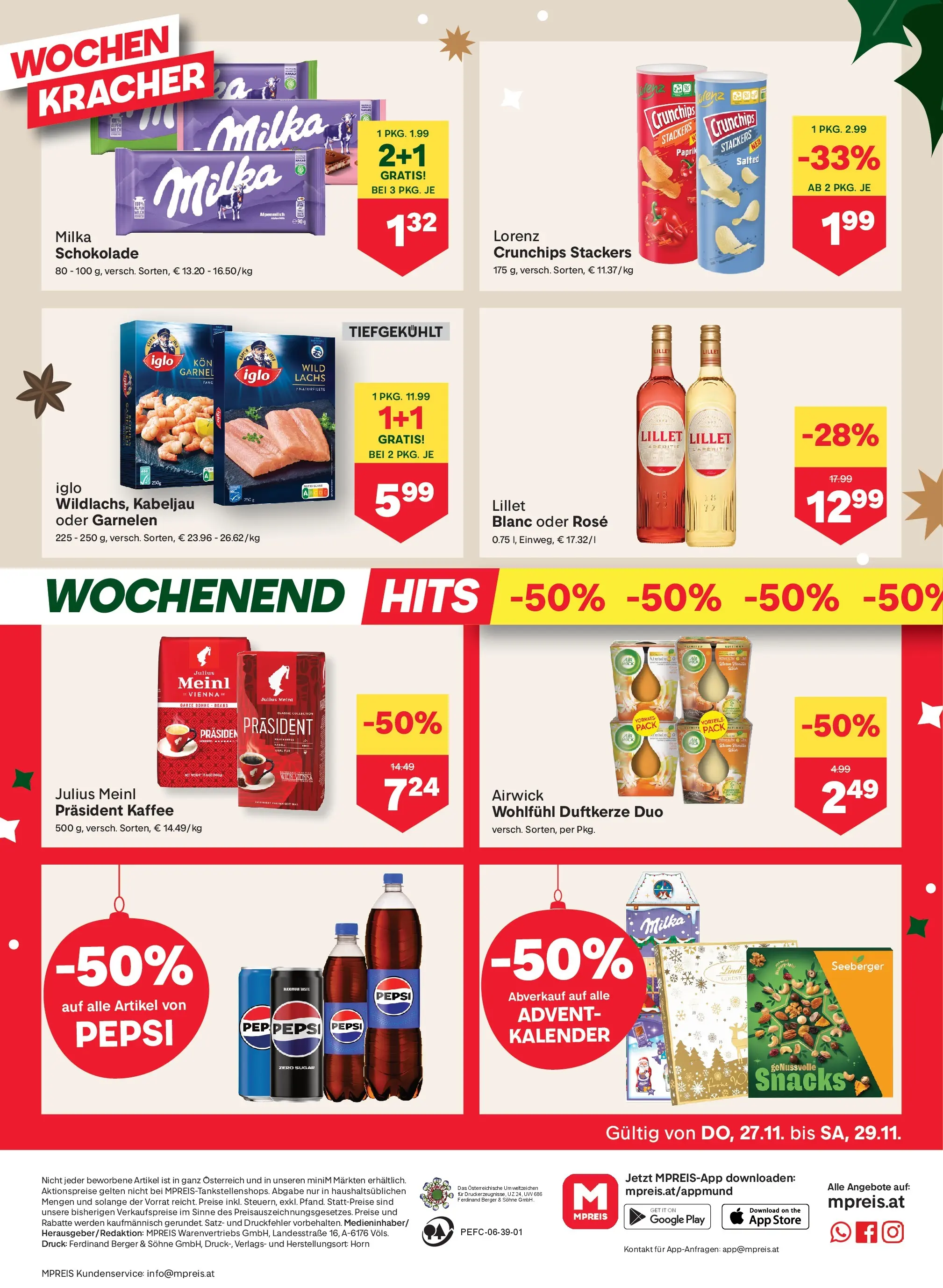 MPREIS St.Gallenkirch von 27.11.2025 - Aktuelle Angebote | Seite: 12 | Produkte: Drucker, Kaffee, Schokolade