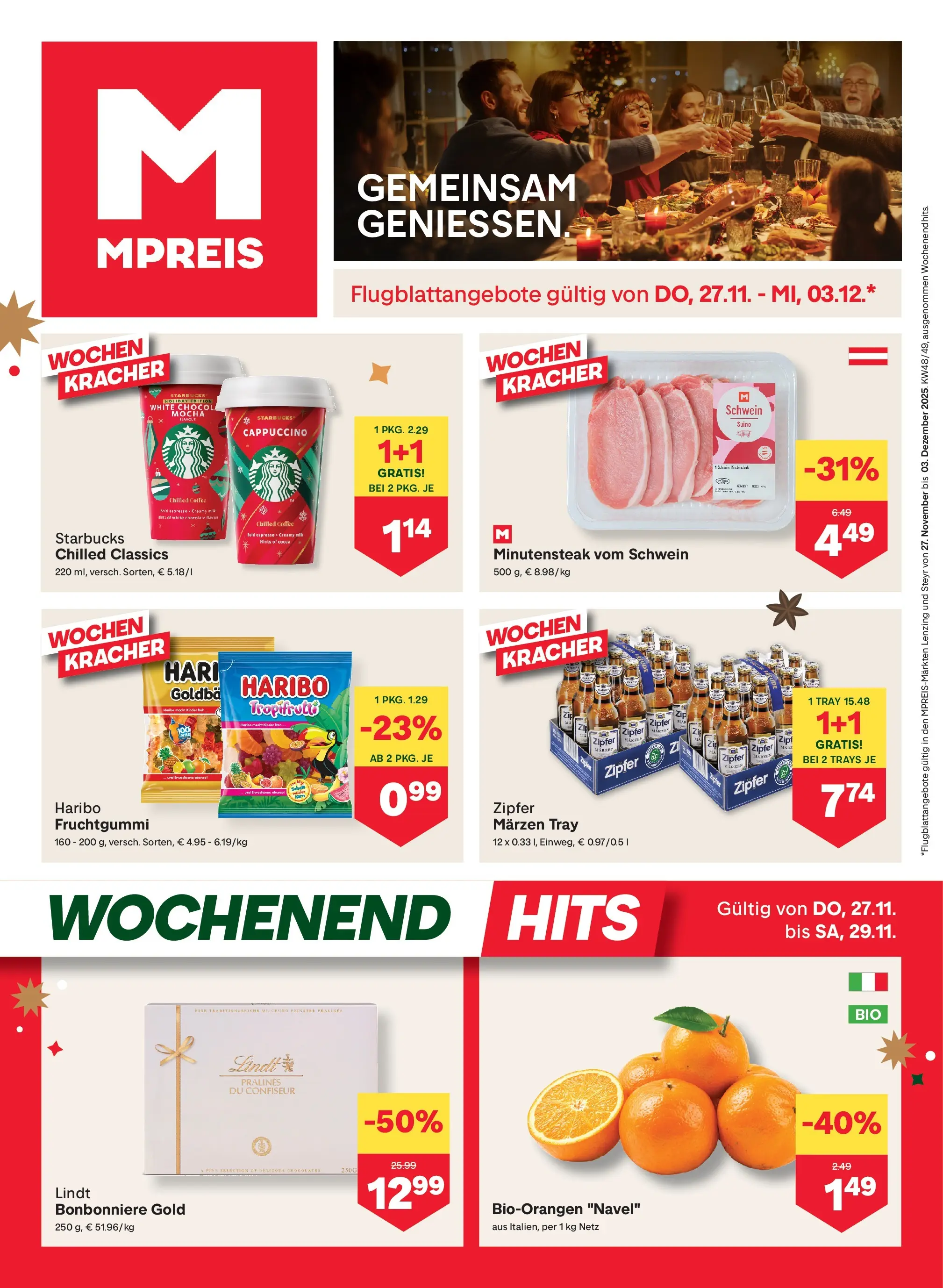 MPREIS Steyr von 27.11.2025 - Aktuelle Angebote | Seite: 1