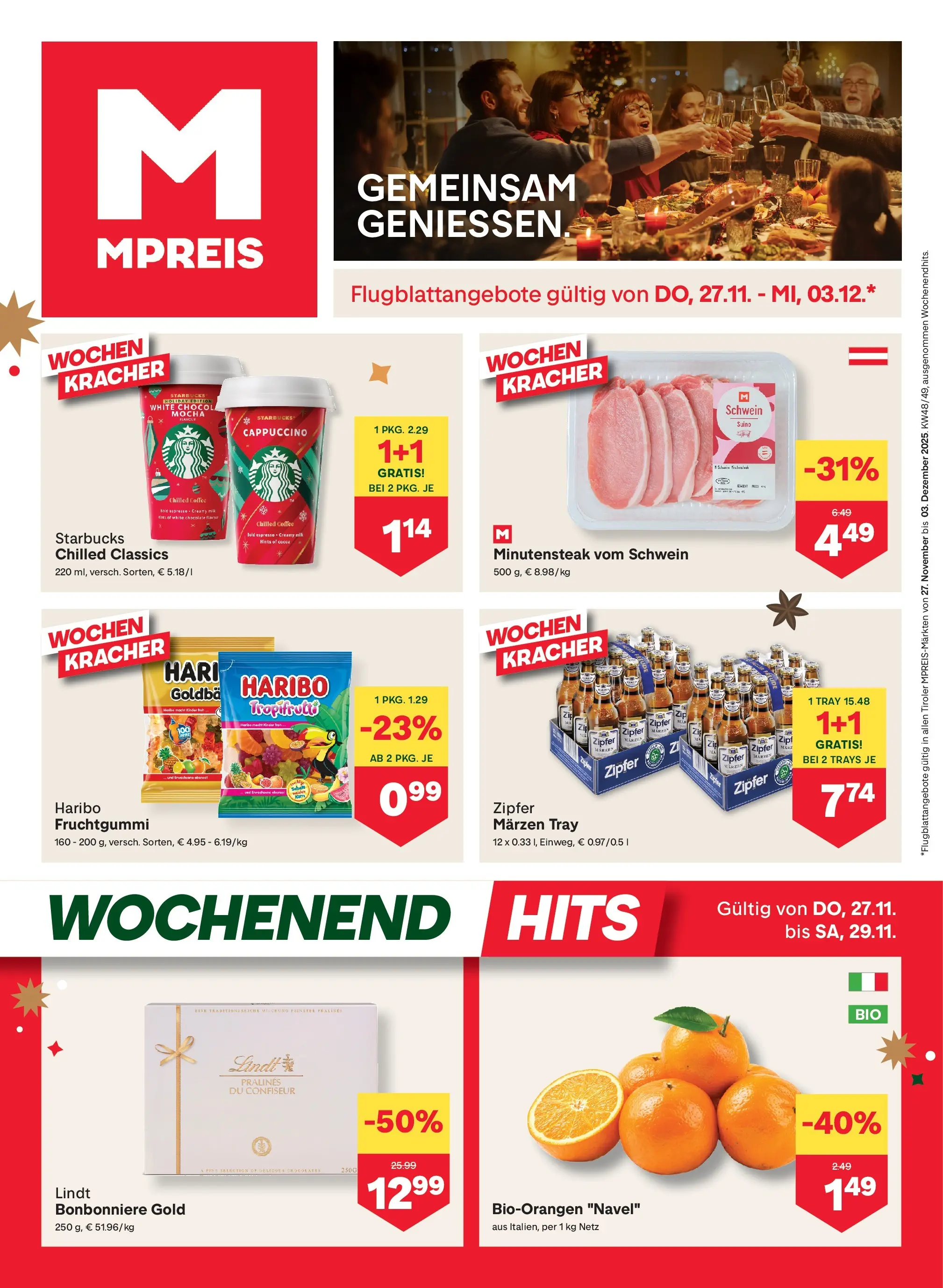 MPREIS Pfunds von 27.11.2025 - Aktuelle Angebote | Seite: 1