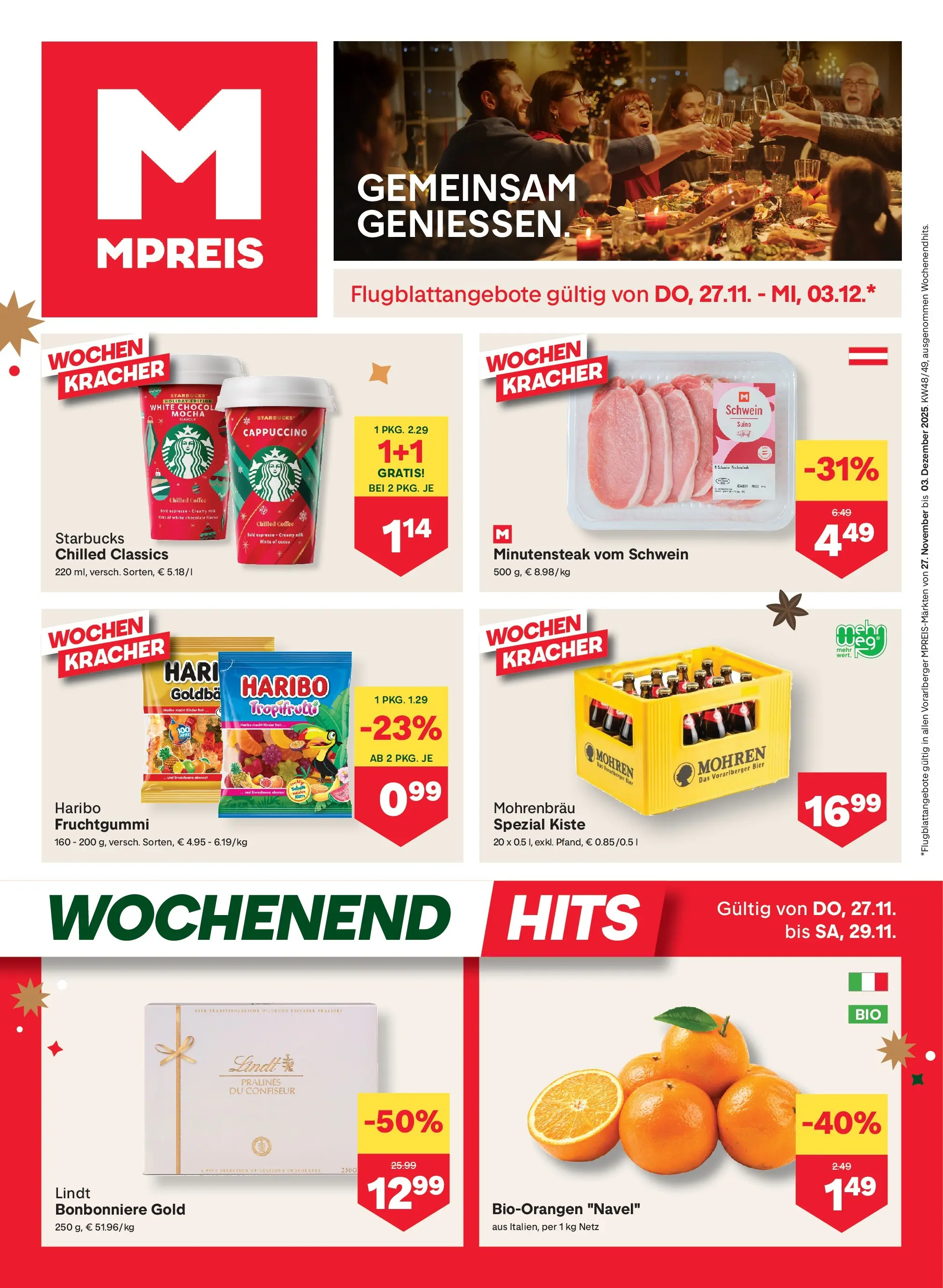 MPREIS St.Gallenkirch von 27.11.2025 - Aktuelle Angebote | Seite: 1 | Produkte: Bier