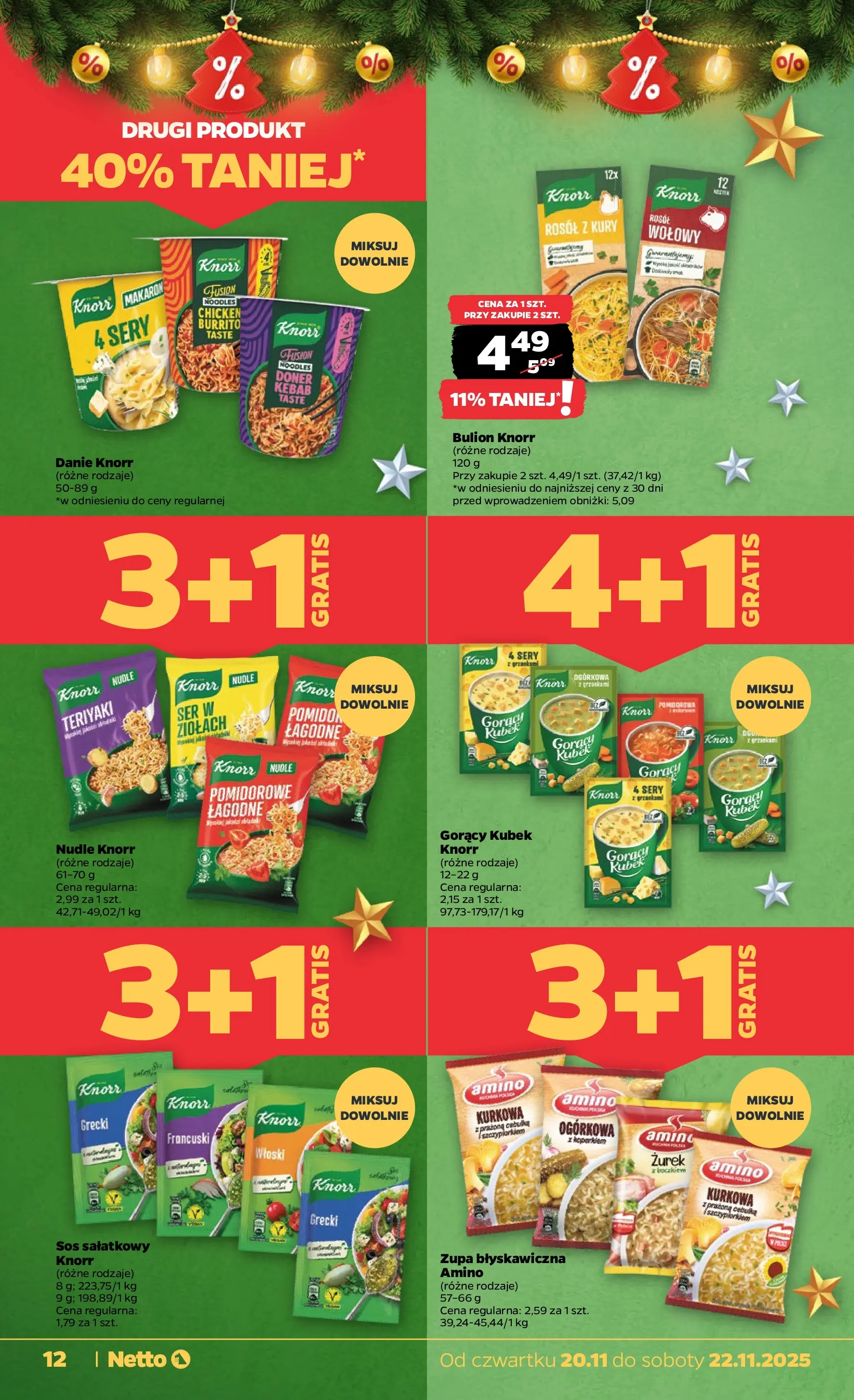 Netto gazetka - Spożywcza od 20.11.2025 - Aktualne promocje | Strona: 12 | Produkty: Kebab, Sery, Zupa, Sos