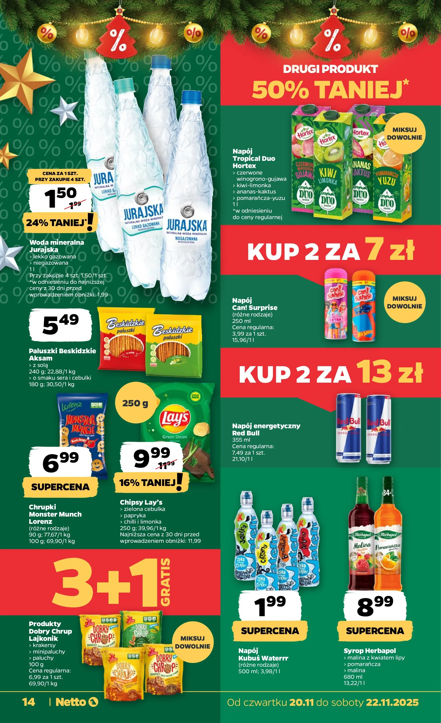 Netto gazetka - Spożywcza od 20.11.2025 - Aktualne promocje | Strona: 14 | Produkty: Limonka, Chipsy, Papryka, Jabłka