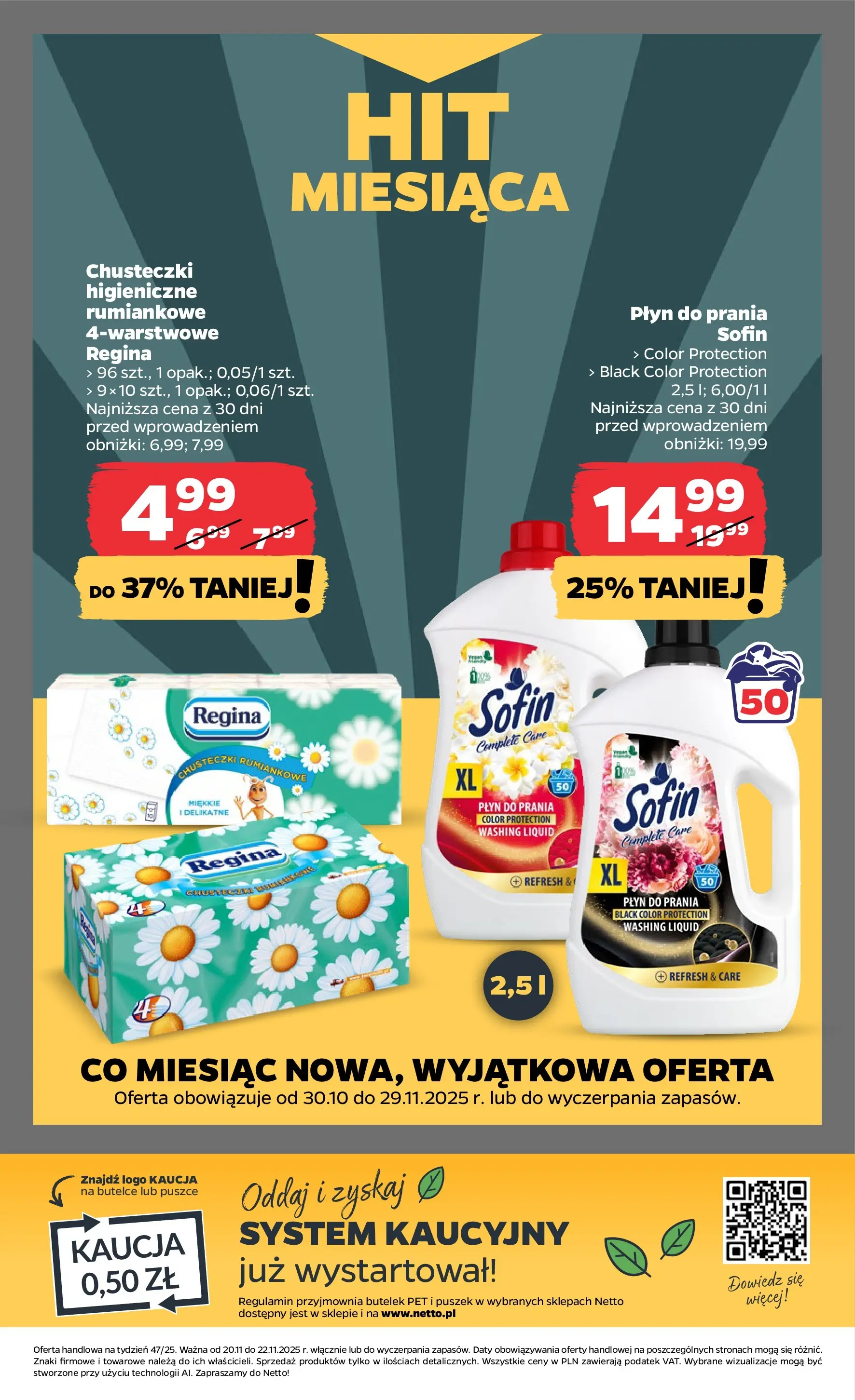 Netto gazetka - Spożywcza od 20.11.2025 - Aktualne promocje | Strona: 18 | Produkty: Chusteczki higieniczne