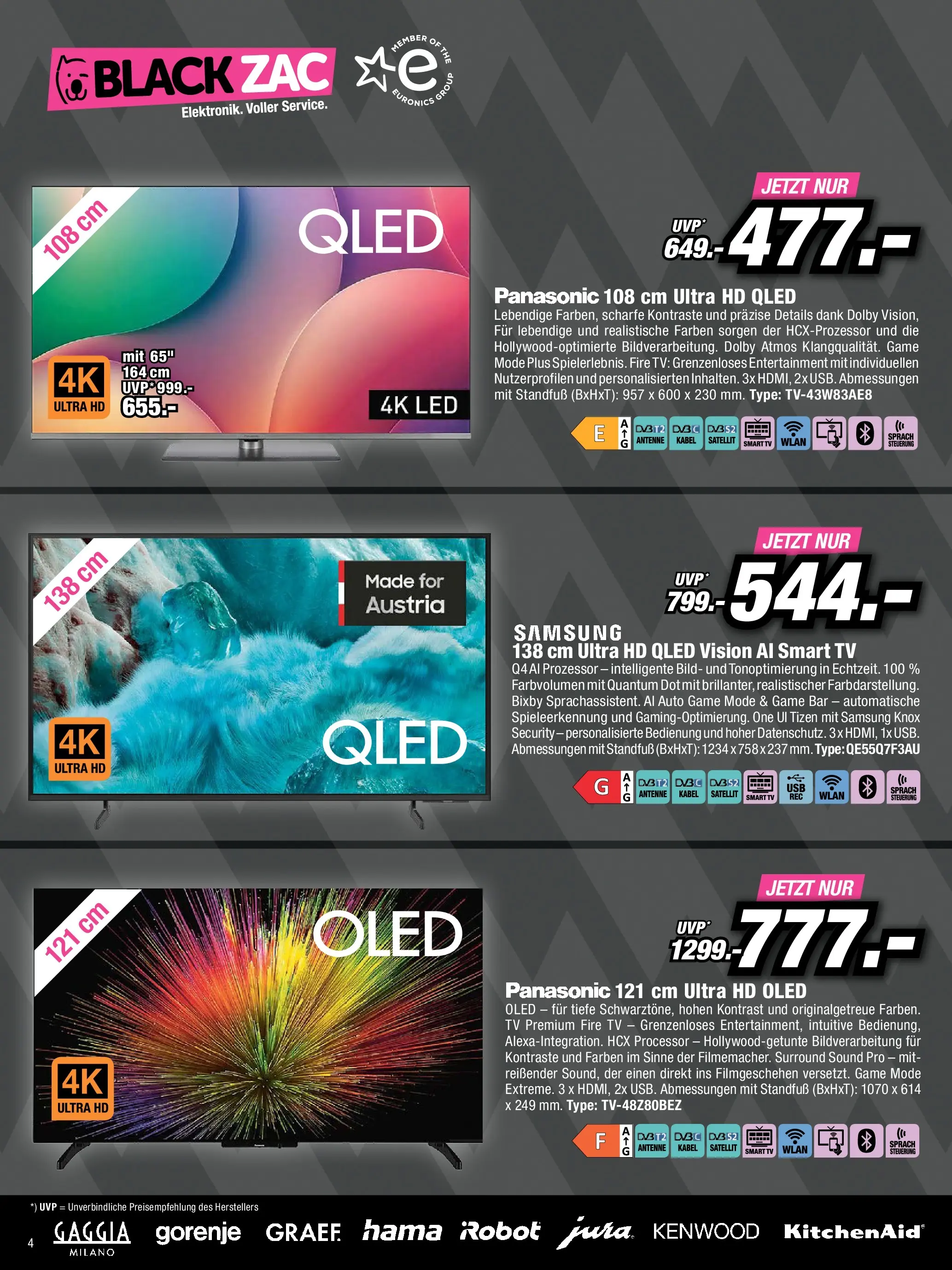 RED ZAC BLACK FRIDAY - Flugblatt (24.11.2025) | Seite: 4 | Produkte: TV, Kabel, Satellit, Samsung