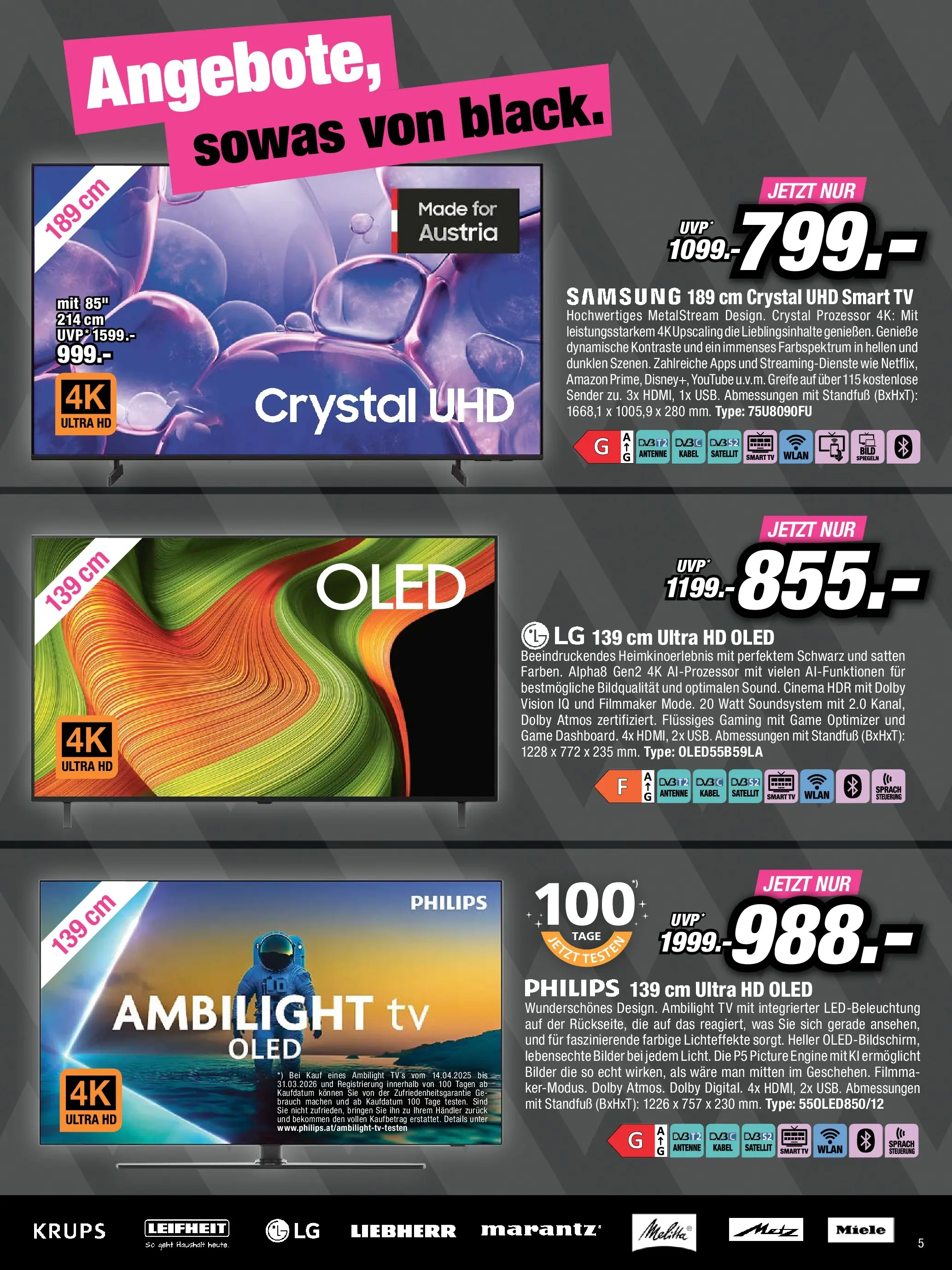 RED ZAC BLACK FRIDAY - Flugblatt (24.11.2025) | Seite: 5 | Produkte: TV, Kabel, Satellit, Samsung