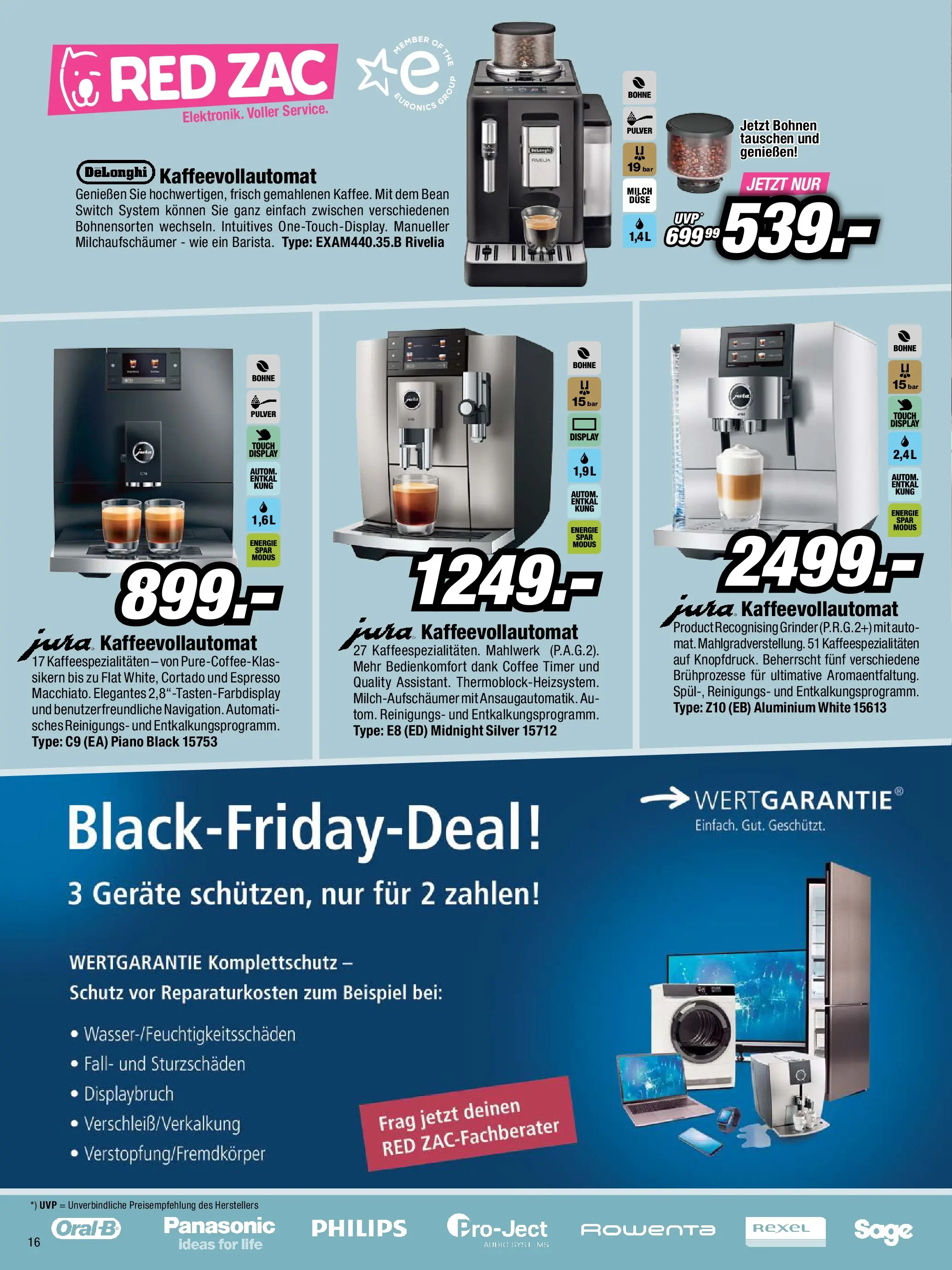 RED ZAC BLACK FRIDAY - Flugblatt (24.11.2025) | Seite: 16 | Produkte: Audio, Milch