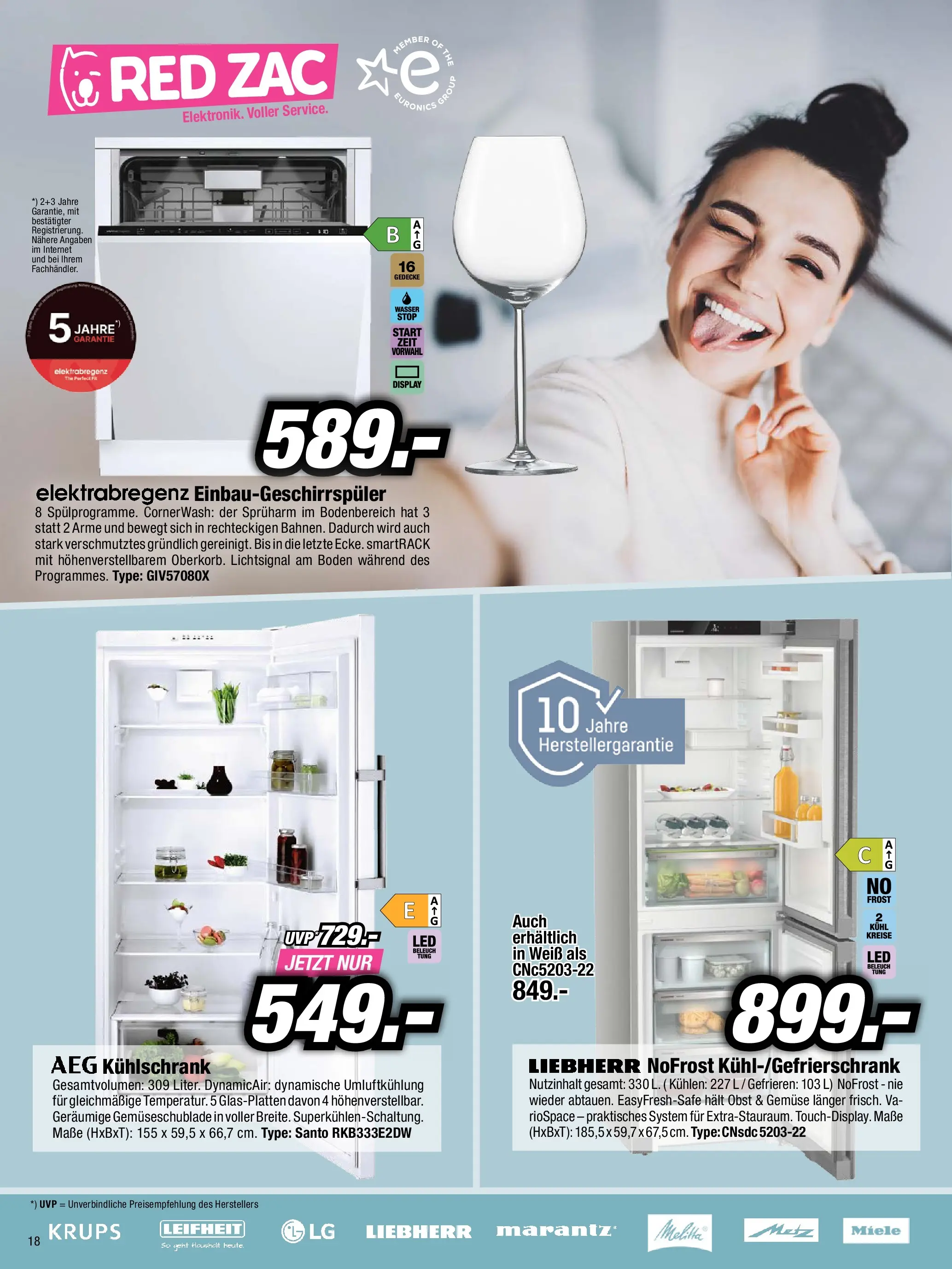RED ZAC BLACK FRIDAY - Flugblatt (24.11.2025) | Seite: 18 | Produkte: Wasser, Gemüse, Obst, Kühlschrank