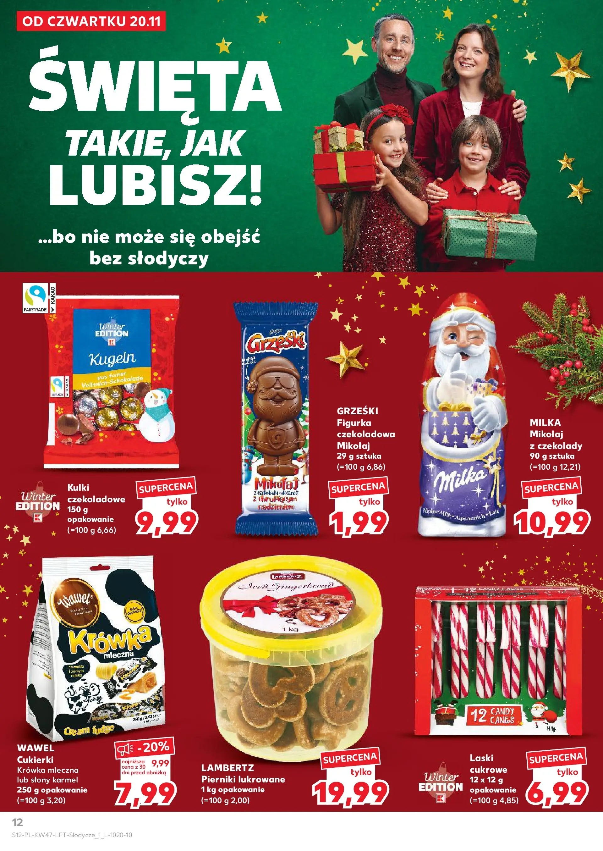 Kaufland gazetka od 20.11.2025 - od jutra PDF | Strona: 12 | Produkty: Czekolady, Kakao, Krowka, Milka
