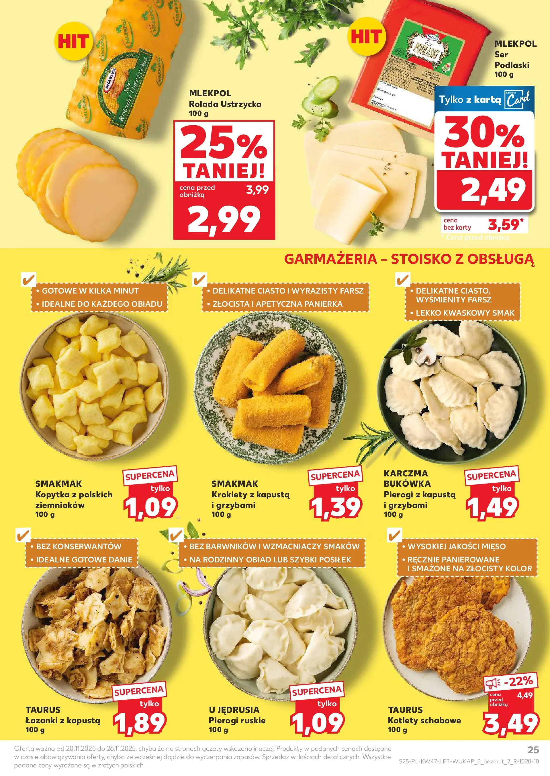 Kaufland gazetka od 20.11.2025 - od jutra PDF | Strona: 25 | Produkty: Kapusta, Mięso, Krokiety, Kotlety