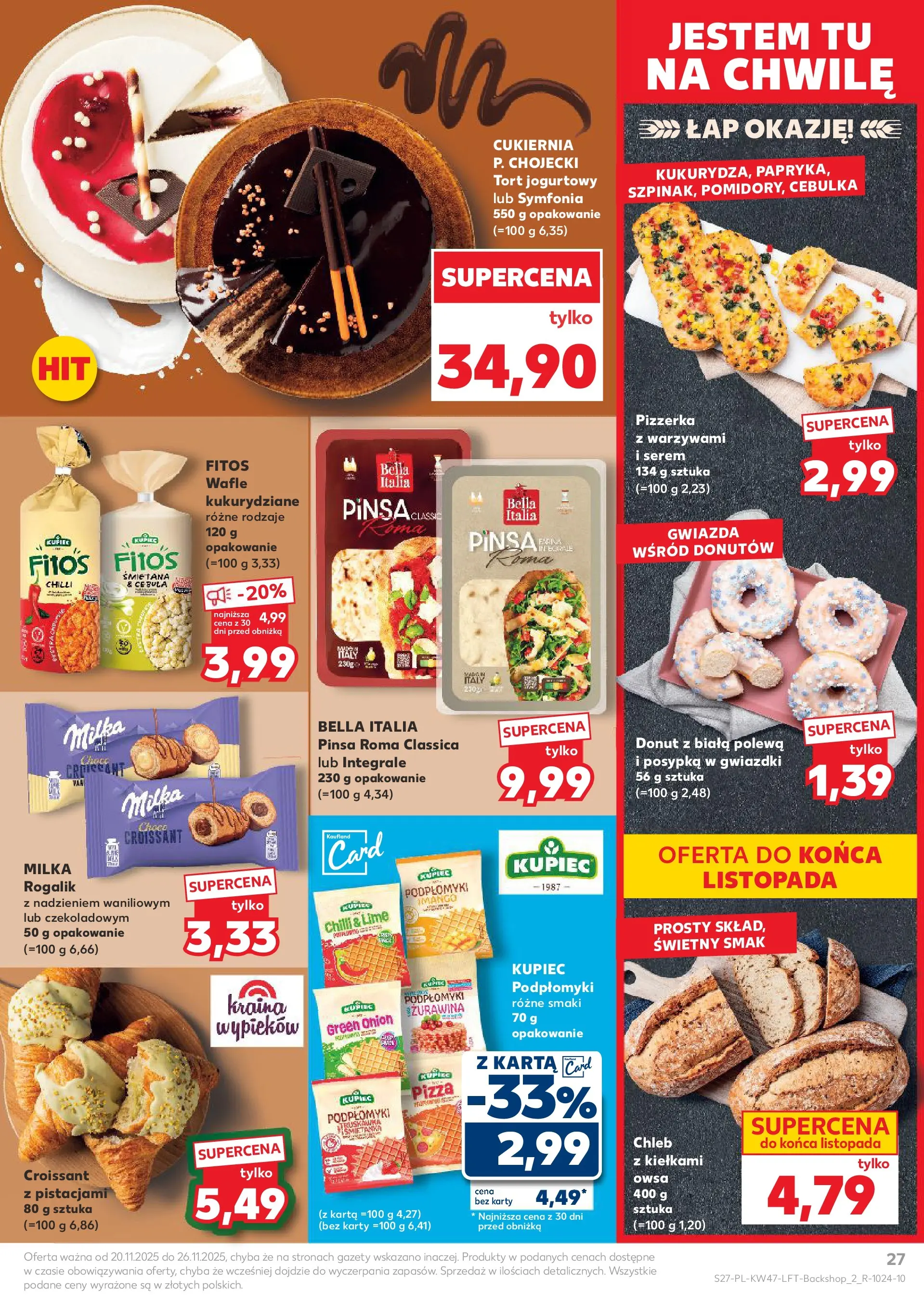 Kaufland gazetka od 20.11.2025 - od jutra PDF | Strona: 27 | Produkty: Donut, Chleb, Pizza, Pinsa