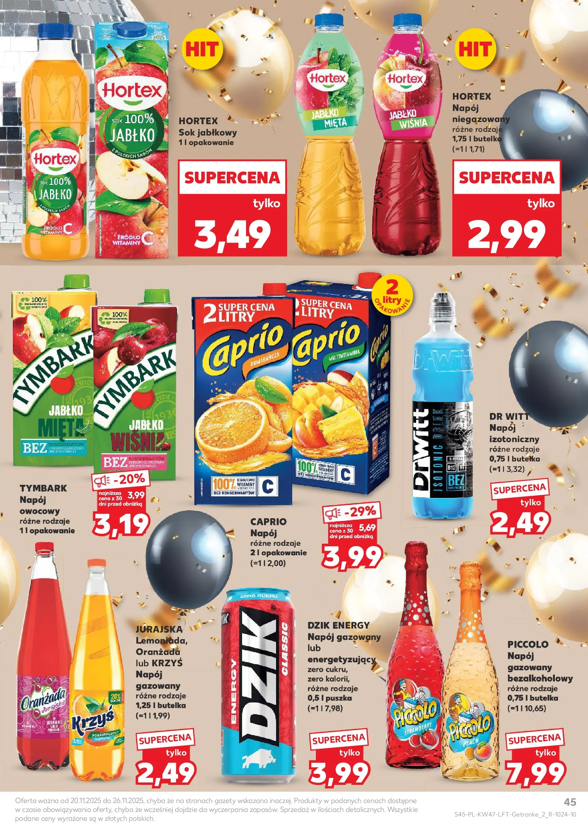 Kaufland gazetka od 20.11.2025 - od jutra PDF | Strona: 45 | Produkty: Sok jabłkowy, Mięta, Sok