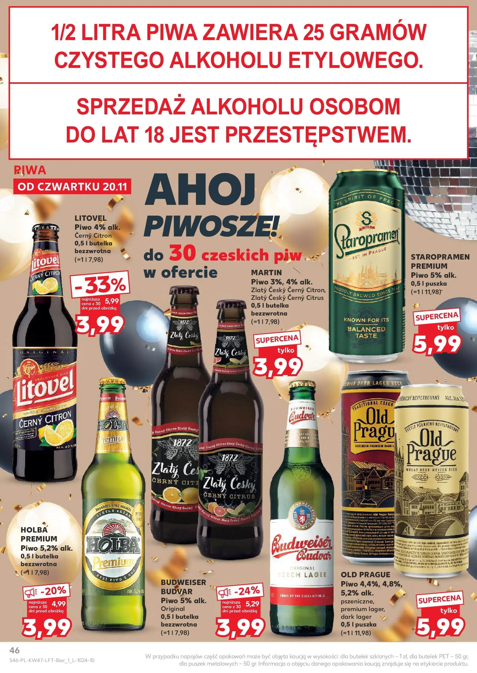 Kaufland gazetka od 20.11.2025 - od jutra PDF | Strona: 46 | Produkty: Piwo