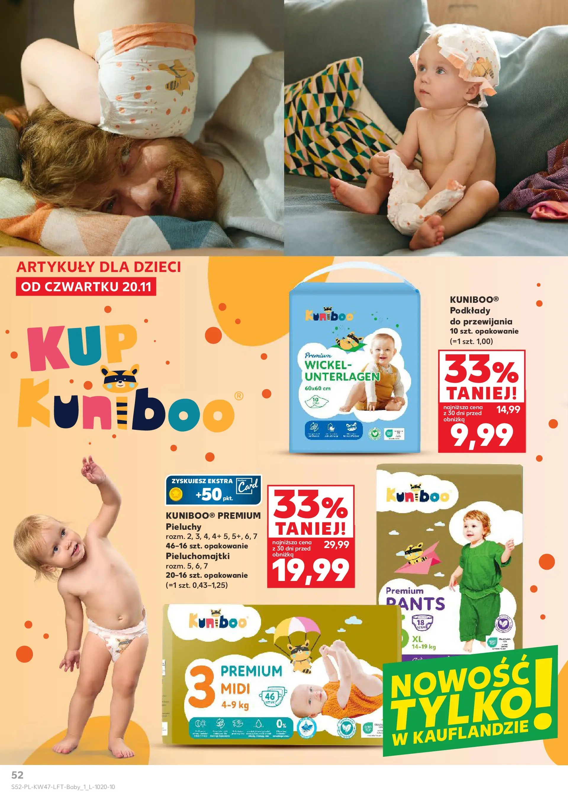 Kaufland gazetka od 20.11.2025 - od jutra PDF | Strona: 52 | Produkty: Pieluchomajtki