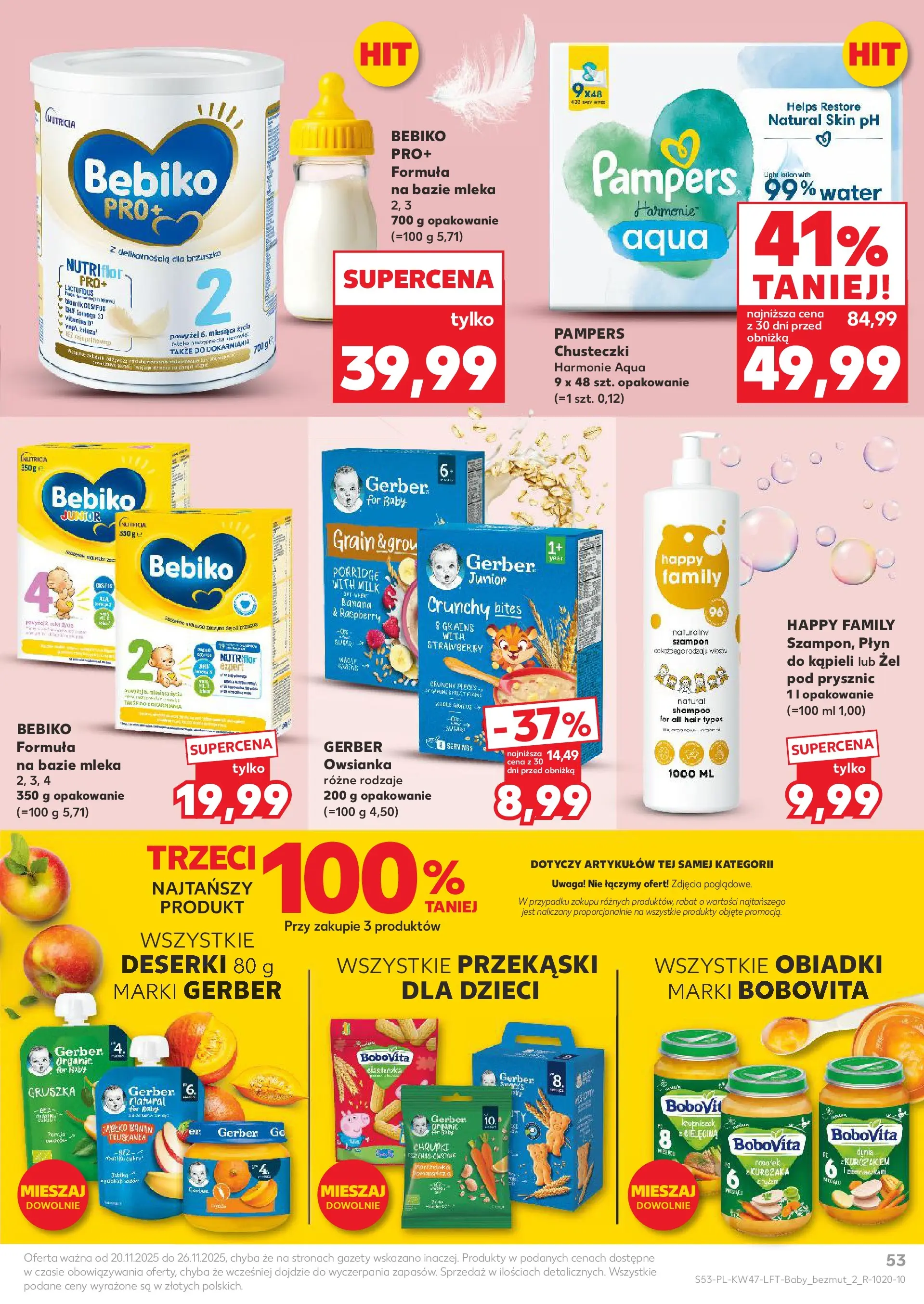 Kaufland gazetka od 20.11.2025 - od jutra PDF | Strona: 53 | Produkty: Gruszka, Owsianka, Mleka, Prysznic