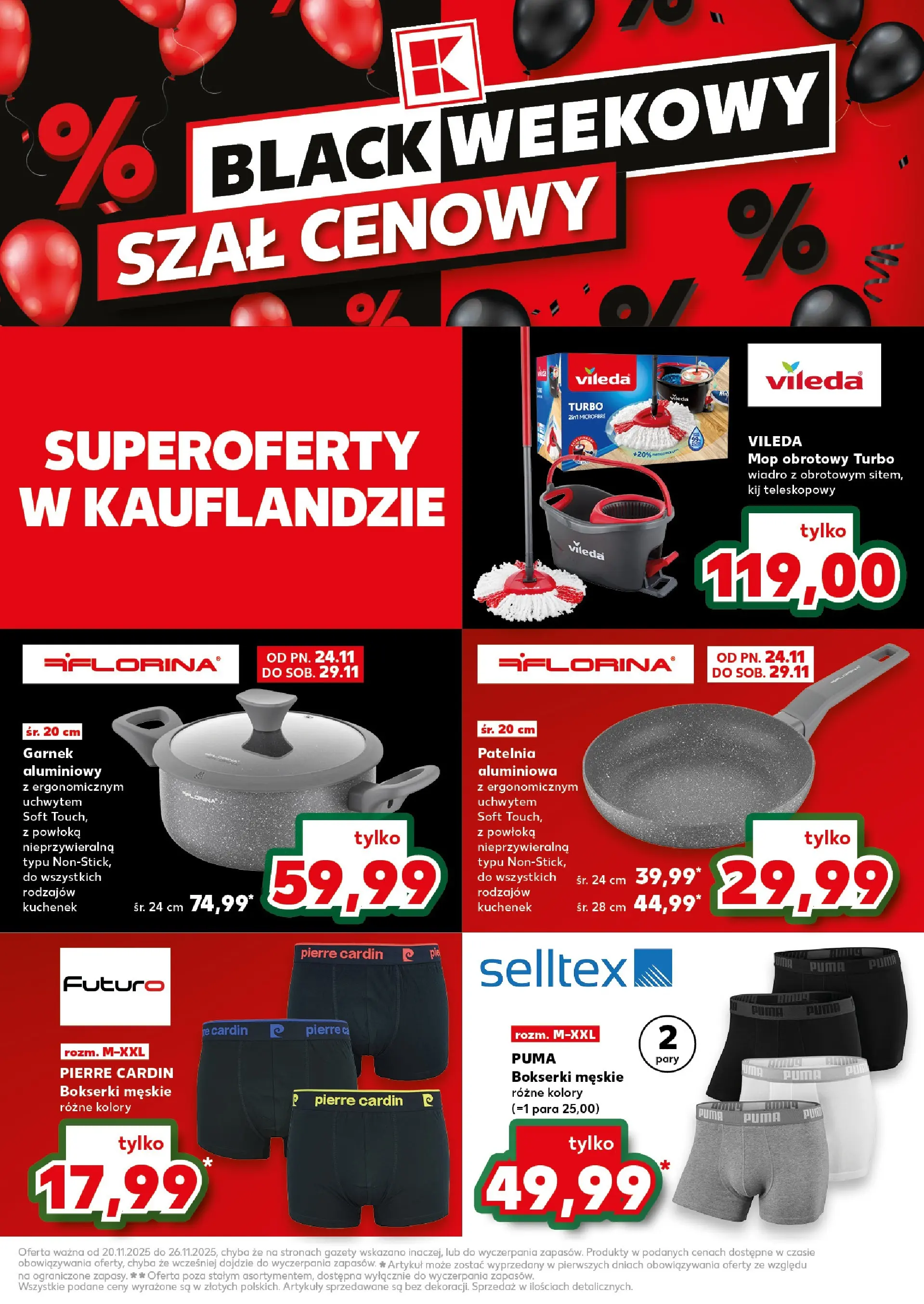 Kaufland gazetka od 20.11.2025 - od jutra PDF | Strona: 61 | Produkty: Szal, Bokserki męskie, Patelnia, Vileda