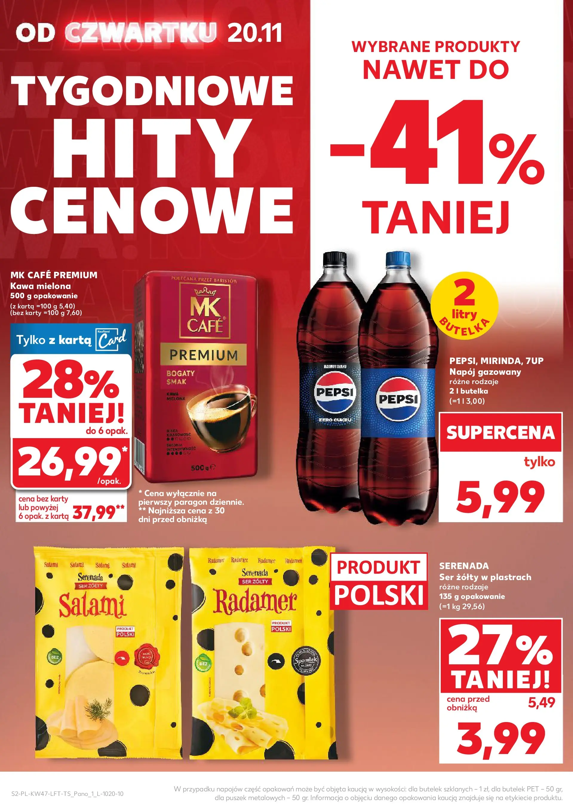 Kaufland - Kaufland food ważne do 26.11 (19.11.2025) - od jutra | Strona: 2 | Produkty: Karta, Ser, Kawa, Salami Kaufland - Kaufland food ważne do 26.11 od 19.11.2025 - od jutra PDF | Strona: 2 | Produkty: Karta, Ser, Kawa, Salami