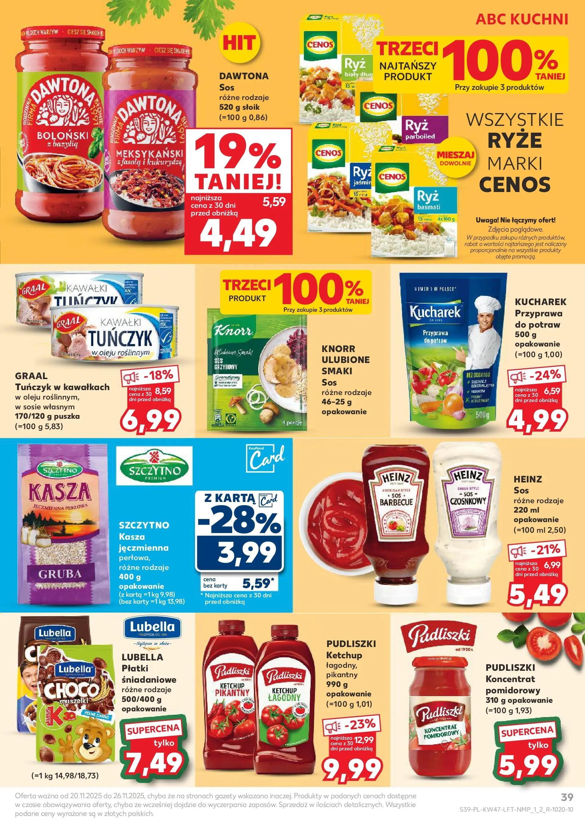 Kaufland - Kaufland food ważne do 26.11 (19.11.2025) - od jutra | Strona: 39 | Produkty: Kasza, Ketchup, Bazylia, Sos Kaufland - Kaufland food ważne do 26.11 od 19.11.2025 - od jutra PDF | Strona: 39 | Produkty: Kasza, Ketchup, Bazylia, Sos
