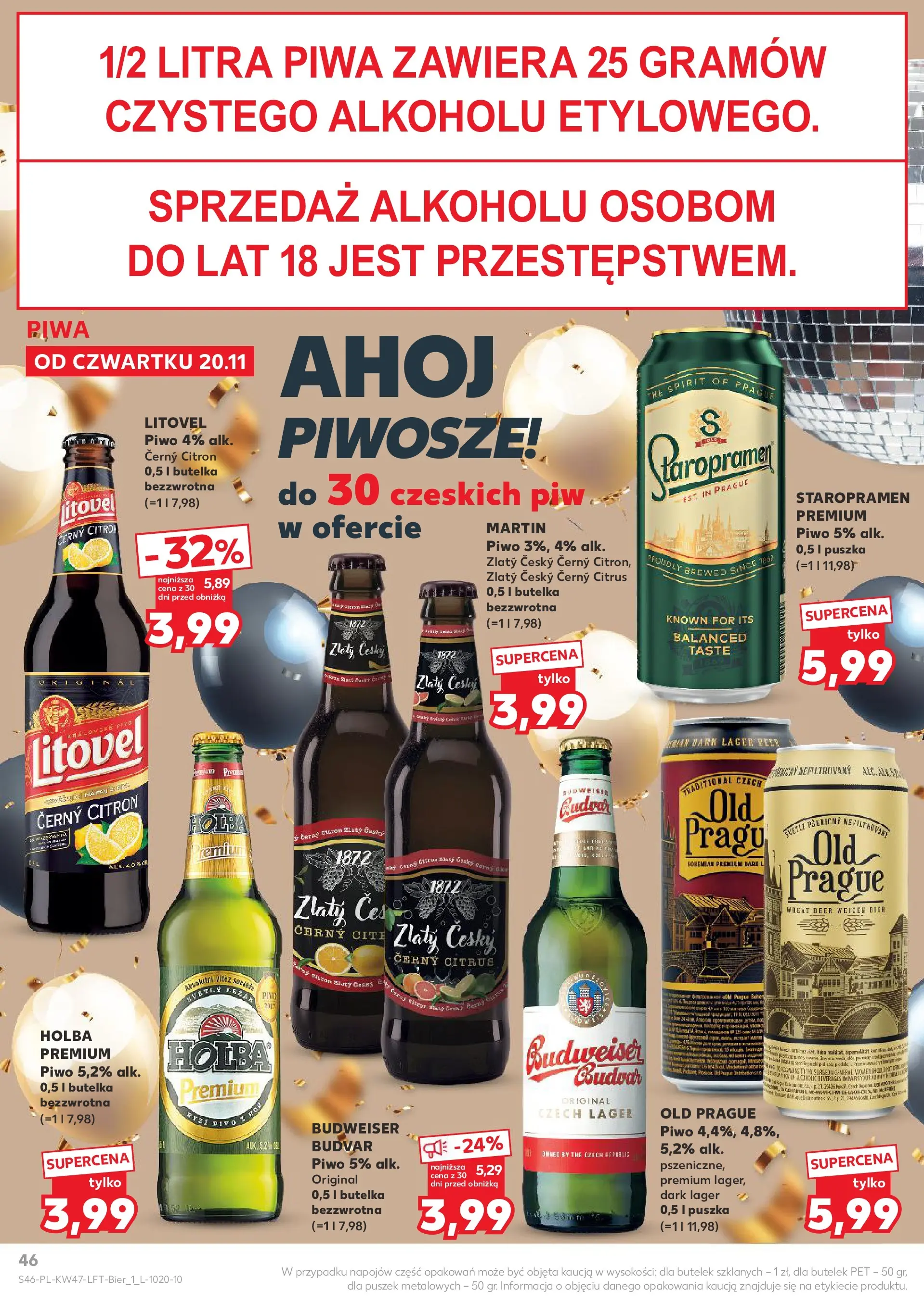 Kaufland - Kaufland food ważne do 26.11 (19.11.2025) - od jutra | Strona: 46 | Produkty: Piwo Kaufland - Kaufland food ważne do 26.11 od 19.11.2025 - od jutra PDF | Strona: 46 | Produkty: Piwo