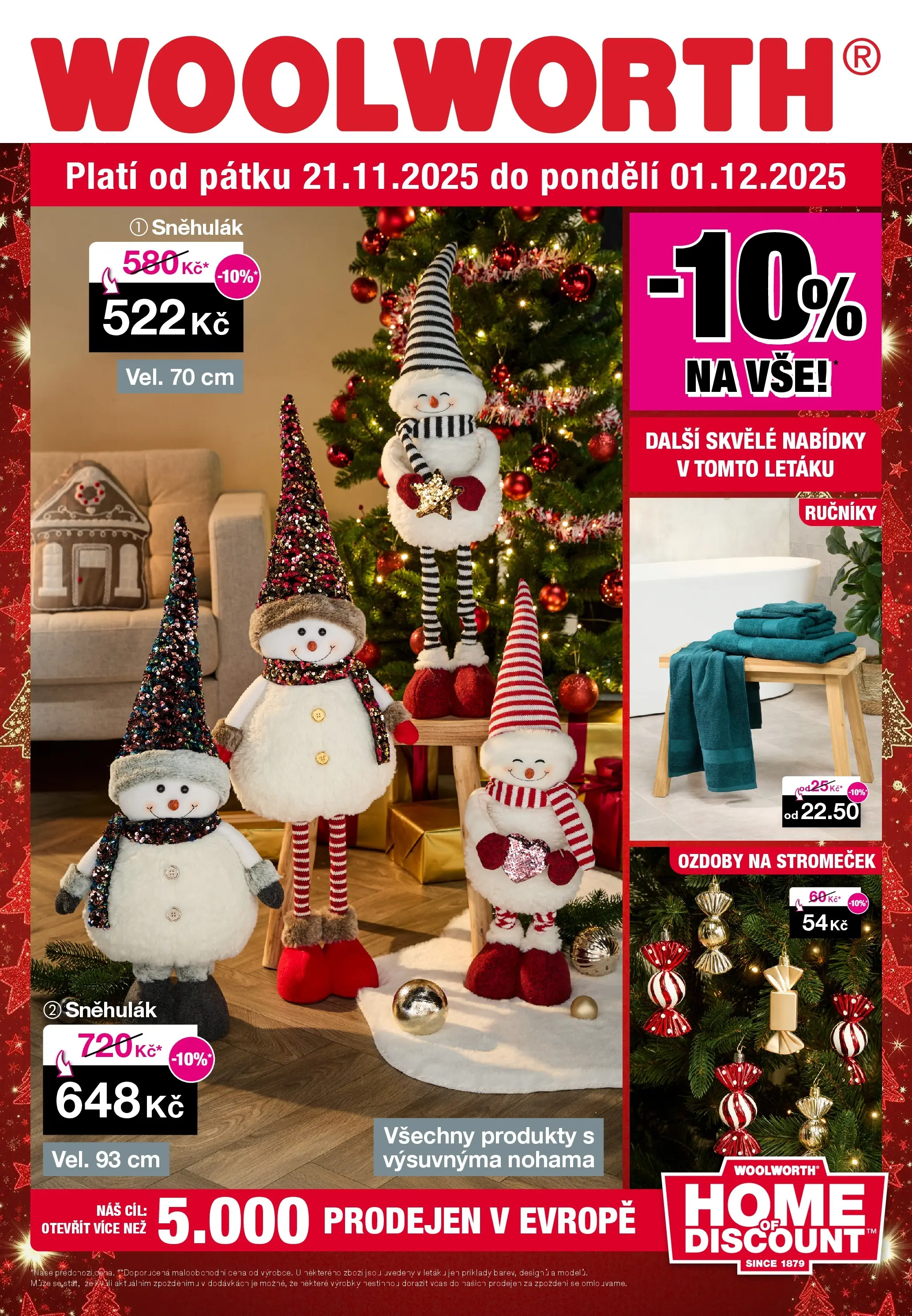 Woolworth leták - Třebíč od 21.11.2025 - akční nabídka | Strana: 1 | Produkty: Ručníky, Cd