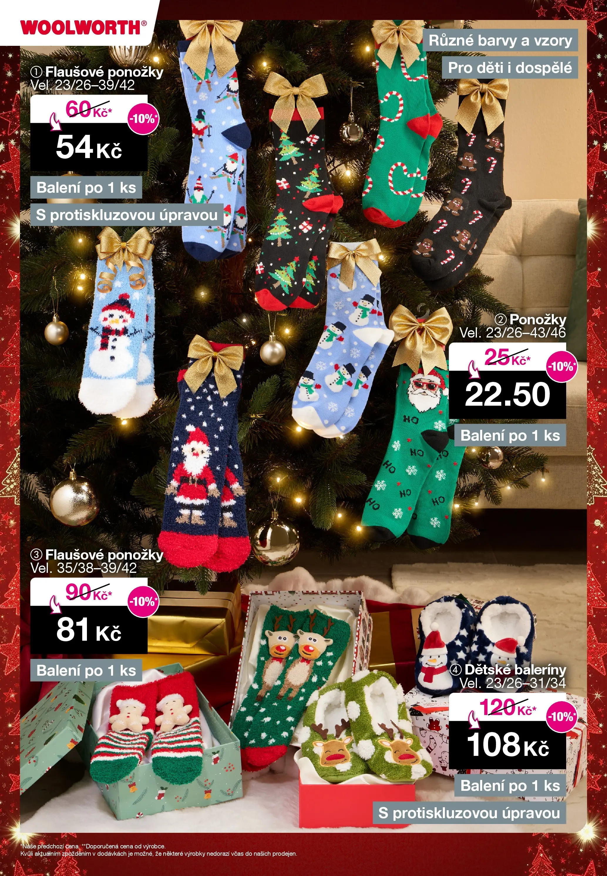 Woolworth leták - Třebíč od 21.11.2025 - akční nabídka | Strana: 10 | Produkty: Baleríny, Ponožky, Barvy