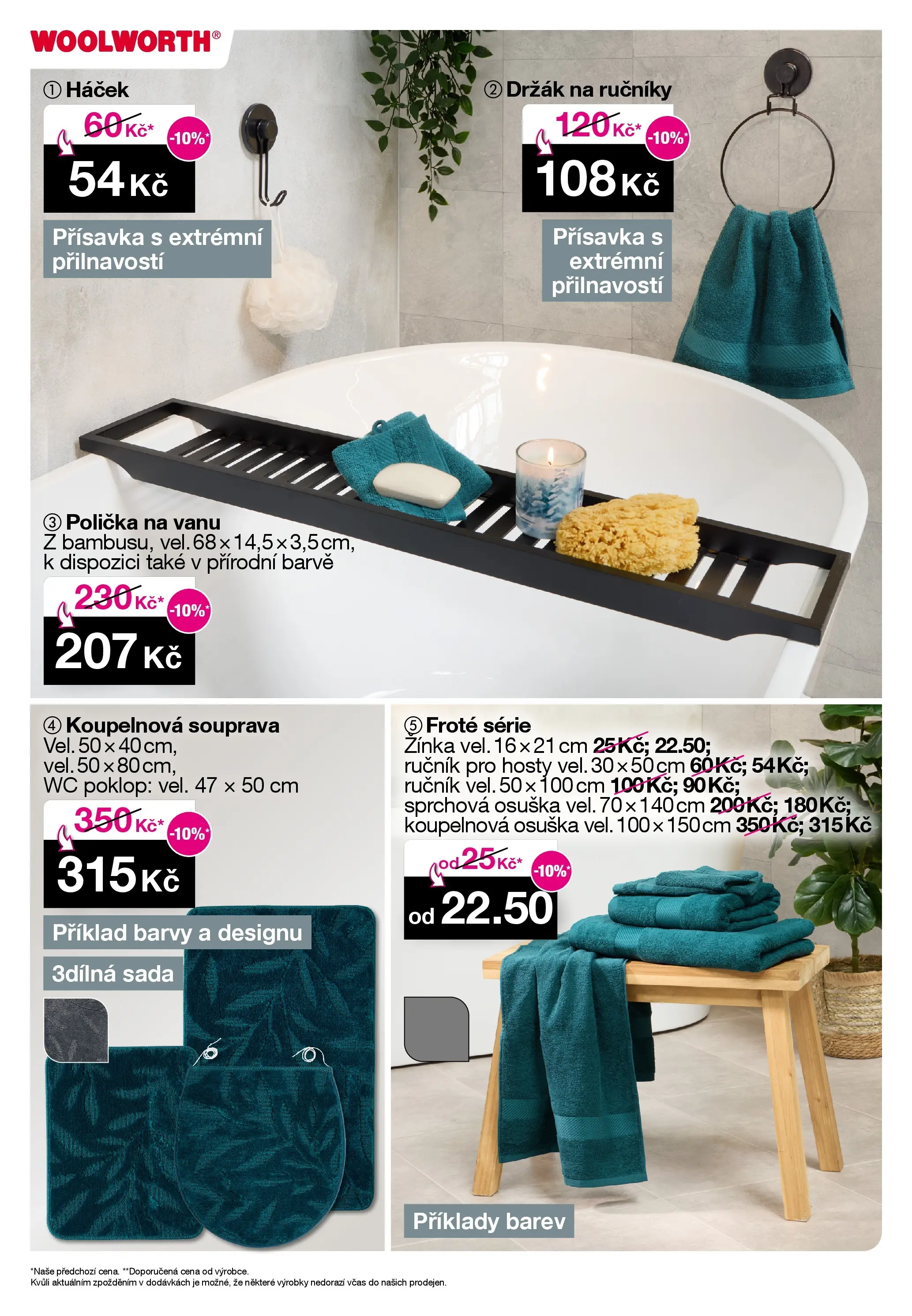 Woolworth leták - Třebíč od 21.11.2025 - akční nabídka | Strana: 15 | Produkty: Polička, Ručník, Osuška, Barvy