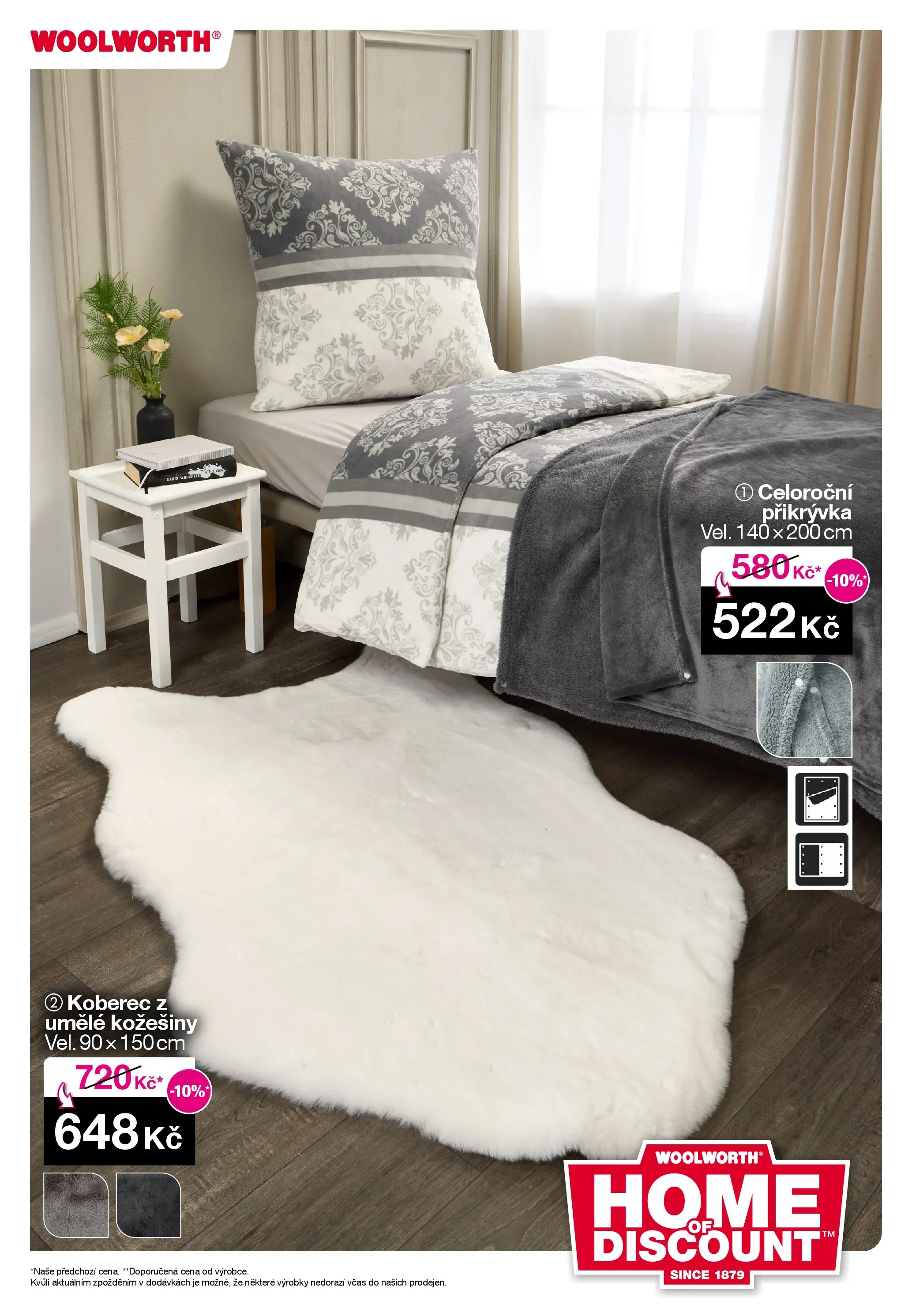 Woolworth leták - Třebíč od 21.11.2025 - akční nabídka | Strana: 19 | Produkty: Přikrývka, Koberec
